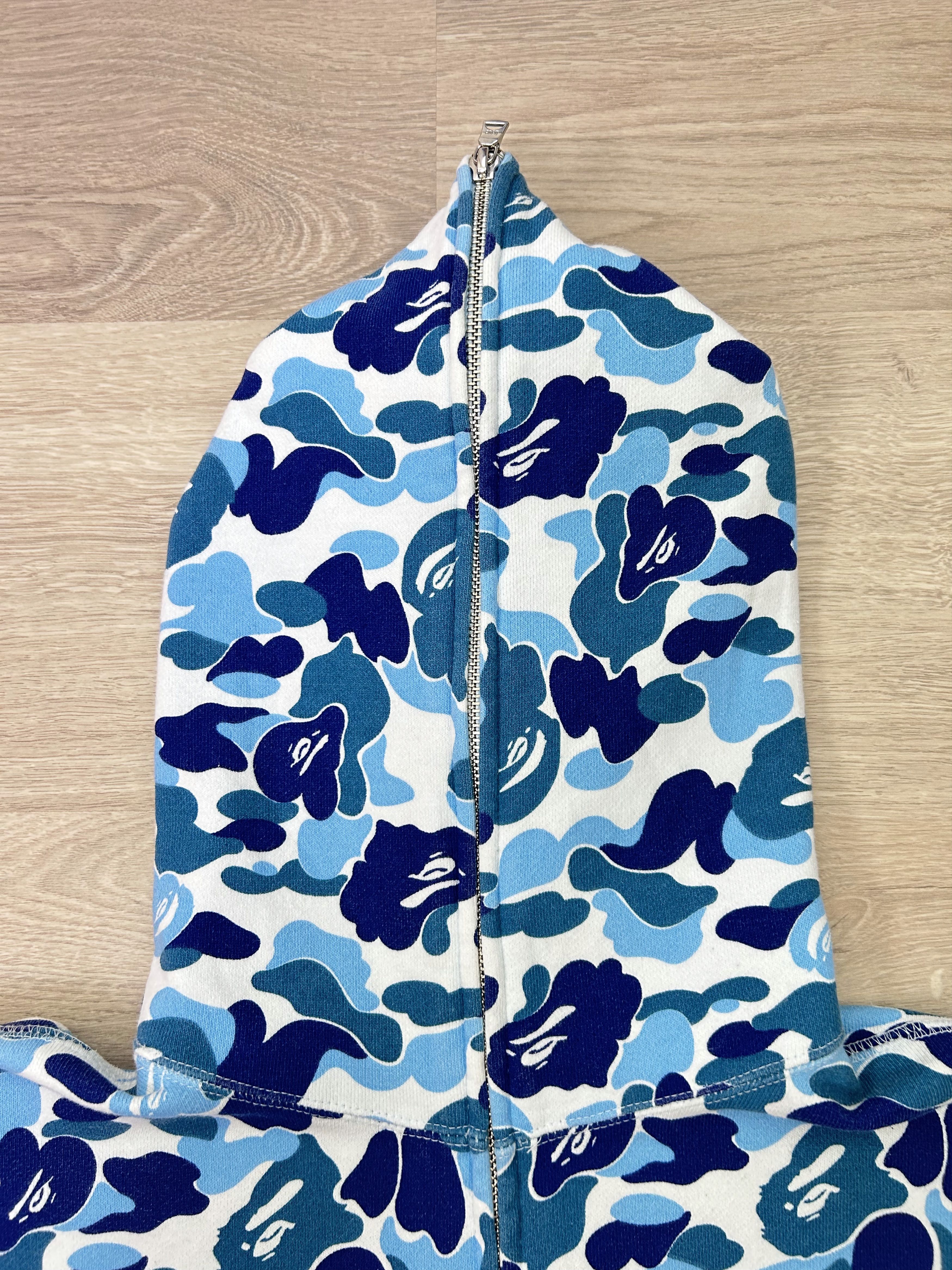 Bape BAPE LOGO ABC Camo Blue Full Zip Hoodie [Size S] Size S / US 4 / IT 40 - 4 Thumbnail
