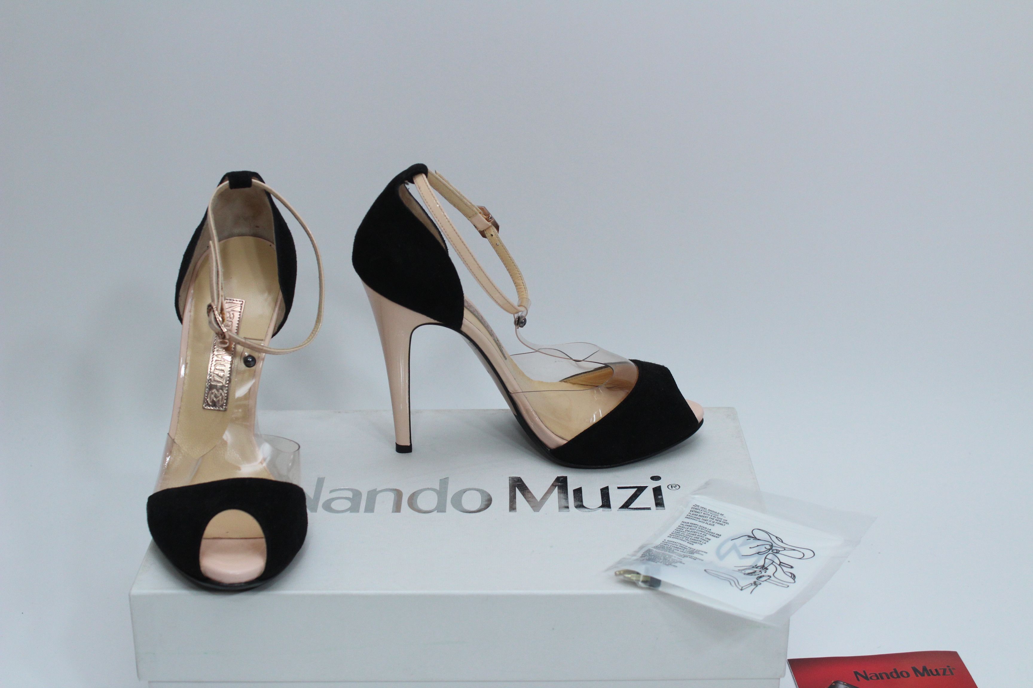 Other Nando Muzi Clear Detail Suede Sandals Size 37 Size US 7 / IT 37 - 3 Thumbnail