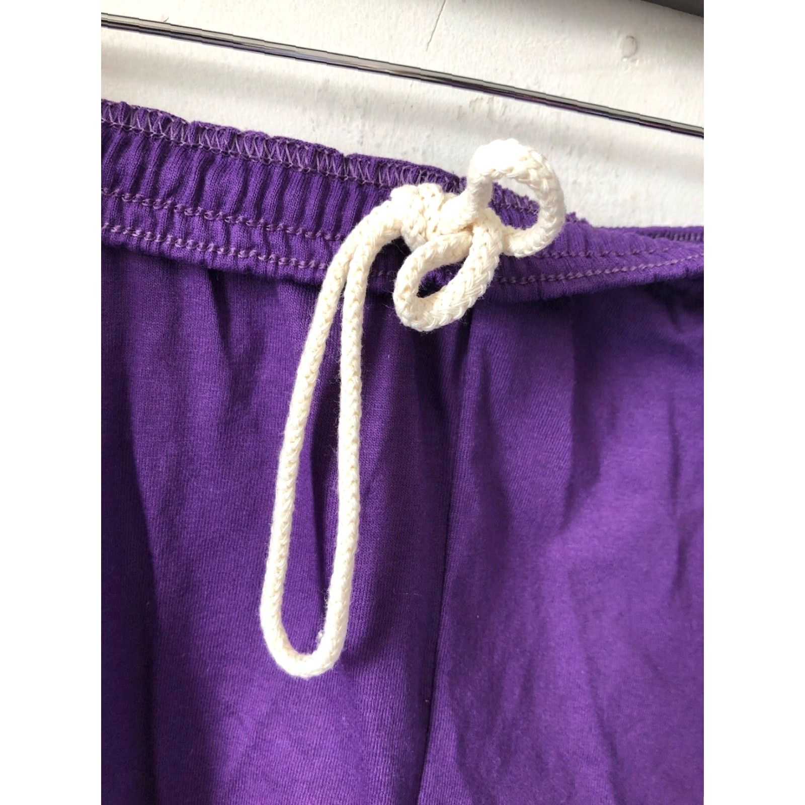 Russell Athletic VINTAGE Russell Athletic Compression Shorts Mens S Purple 90s Deadstock NWOT 1990s US Made Drawstring White Waist 13" 9" Rise 4.5" Inseam Size US 29 - 4 Thumbnail
