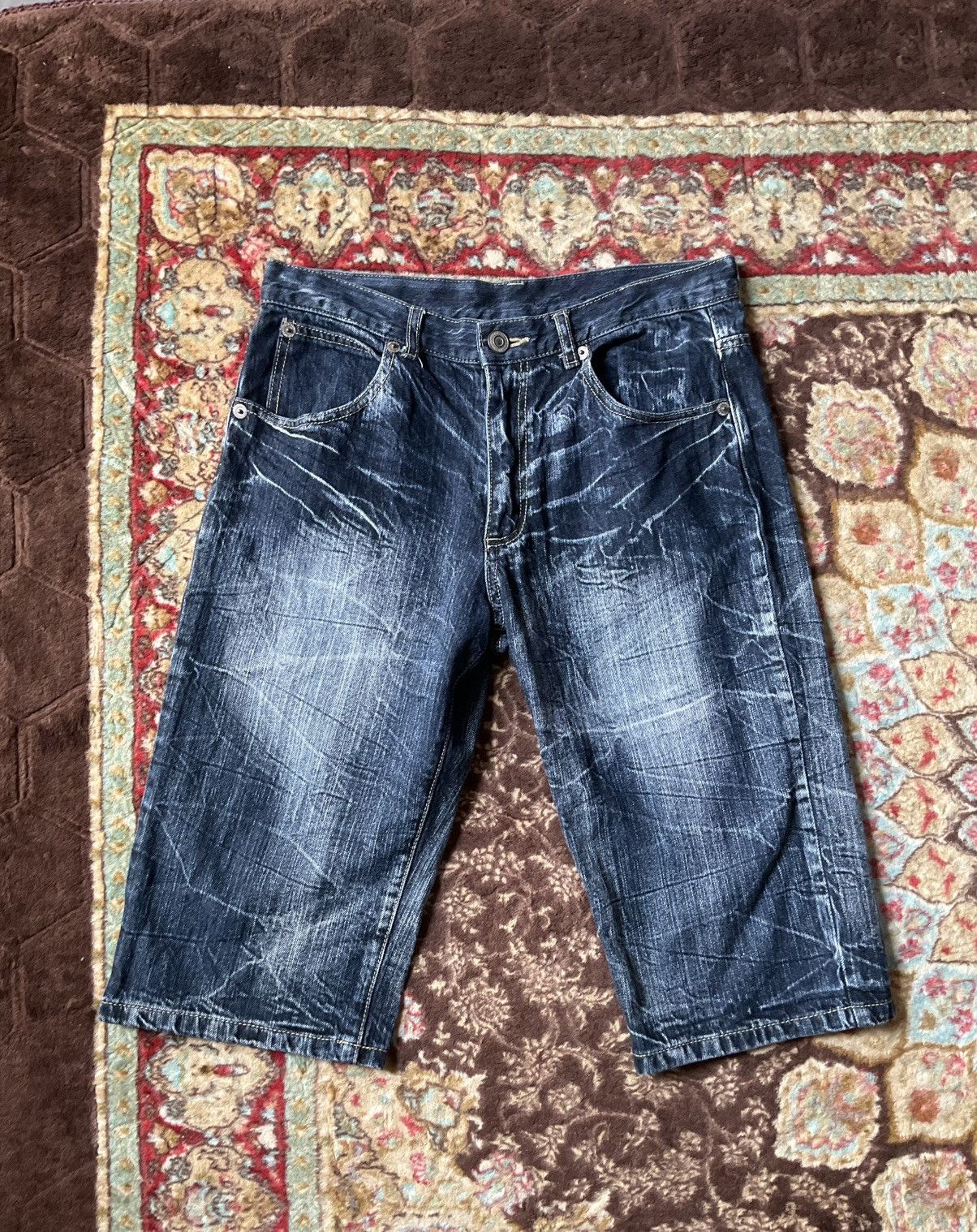 If Six Was Nine × Japanese Brand Japan Brand Distressed Denim Short Pants Size US 32 / EU 48 - 1 Thumbnail