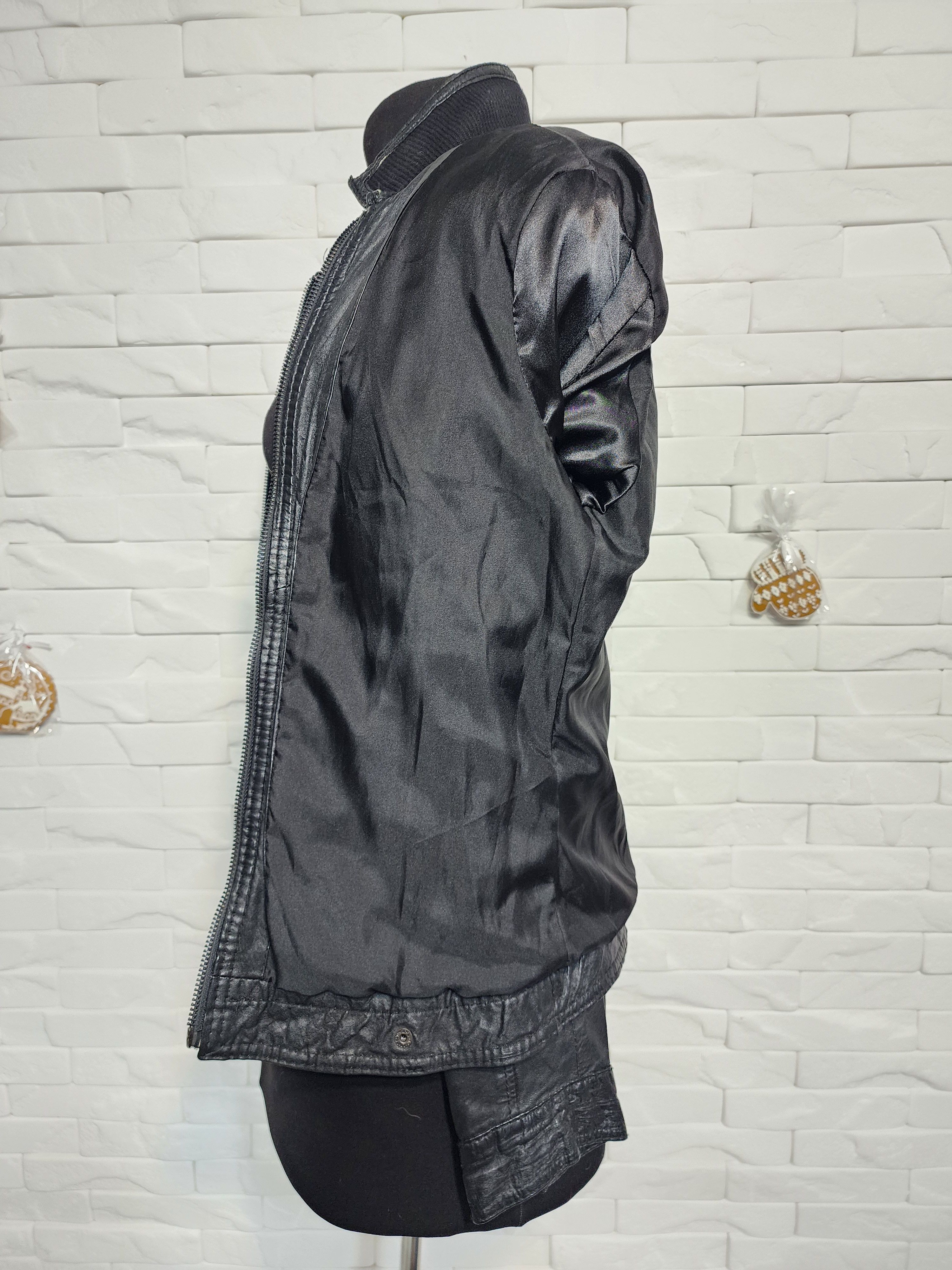 Other Men's Black Genuine Leather Jacket: Zippered Pockets, Size US S / EU 44-46 / 1 - 9 Thumbnail