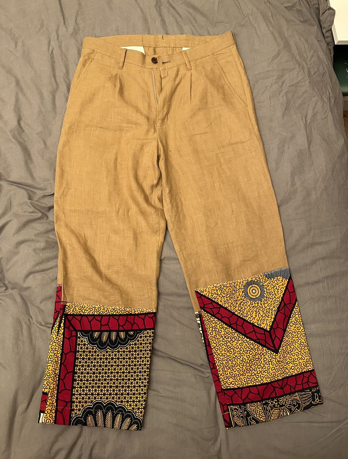 image of Comme Des Garcons x Comme Des Garcons Homme Comme Des Garçons Man Linen Pants in Brown (Size 32)