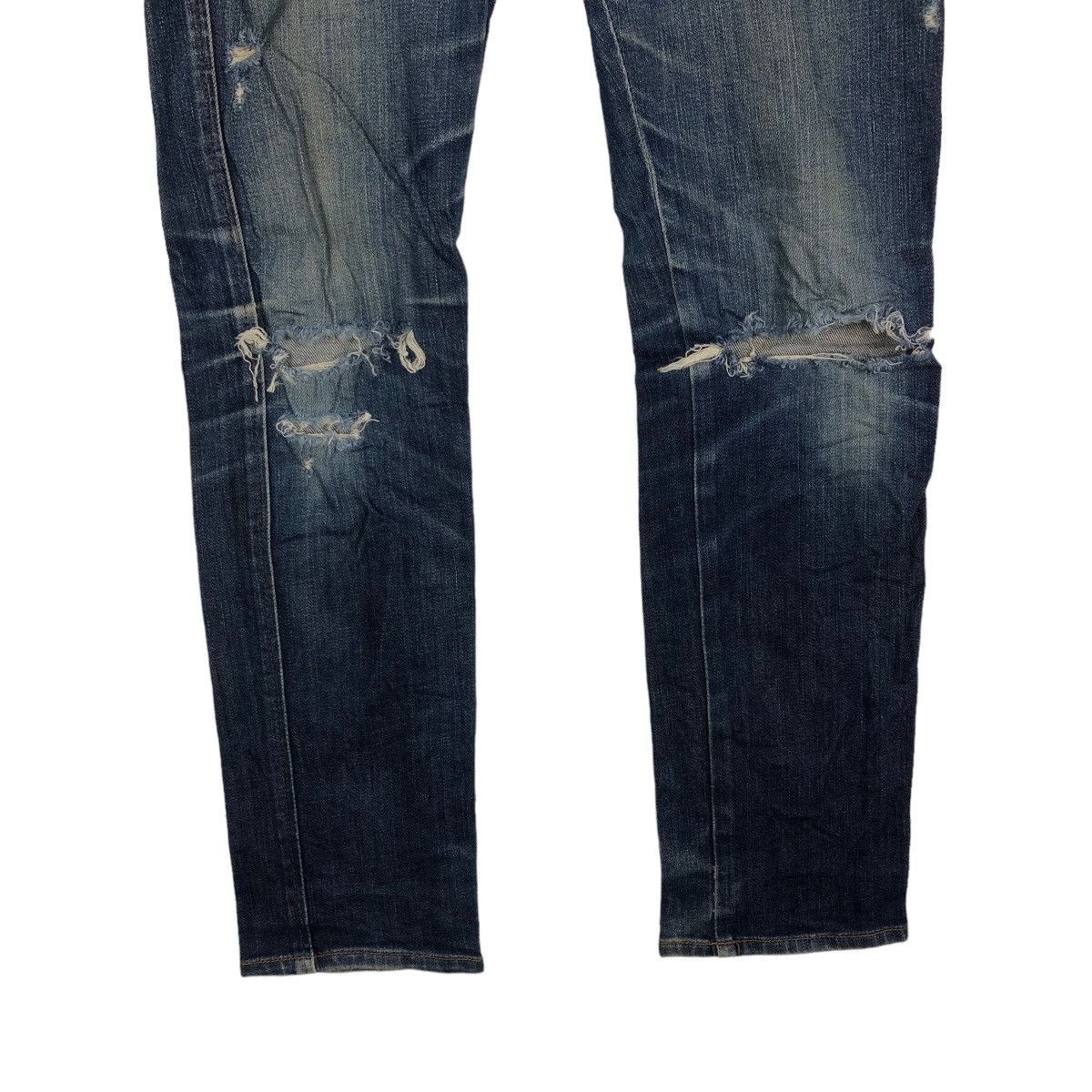FACTOTUM 🔥Rare Punk Design Bowcut Distressed Denim Factotum Japan Size US 28 / EU 44 - 4 Thumbnail