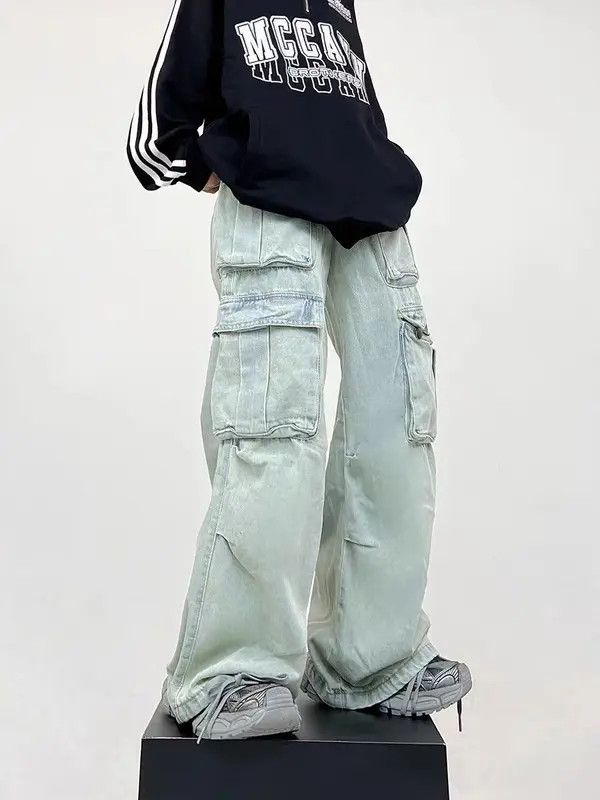 VIBE Street wash multi-pocket straight-leg jeans Size US 33 - 1 Thumbnail
