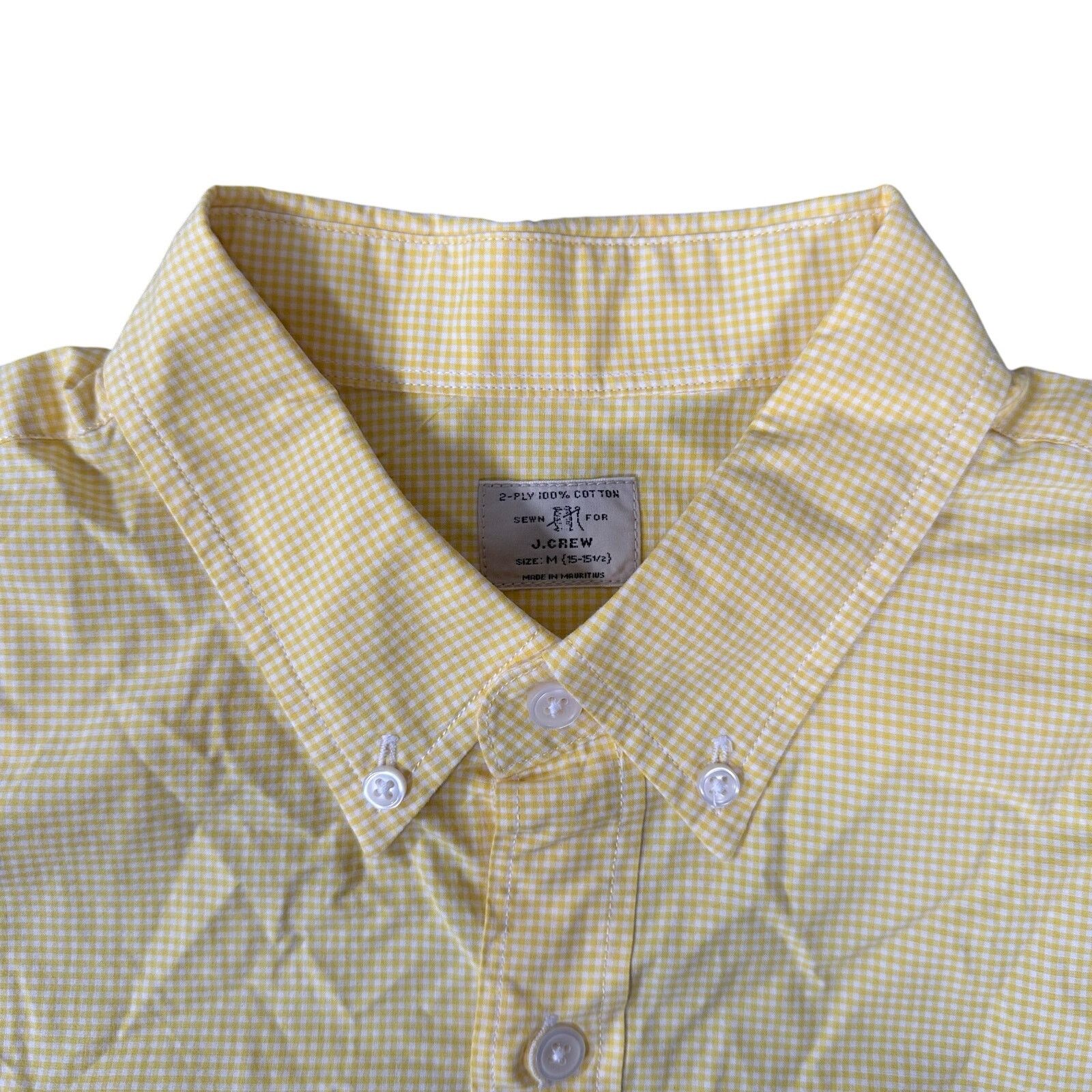 J.Crew J Crew Sewn For Yellow Gingham Button Down Shirt Size M Size US M / EU 48-50 / 2 - 5 Thumbnail