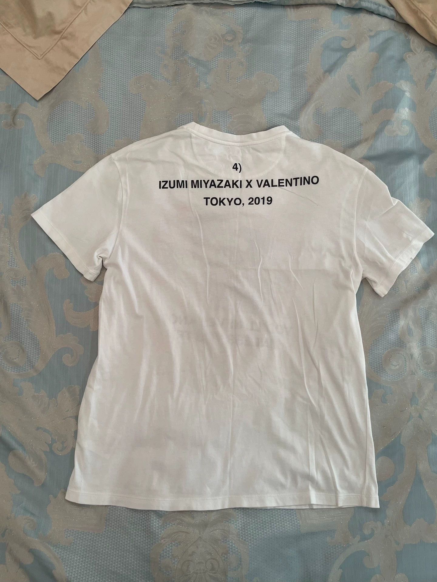 Valentino Valentino White Graffiti Logos Short Sleeve Tee M Size US M / EU 48-50 / 2 - 2 Thumbnail