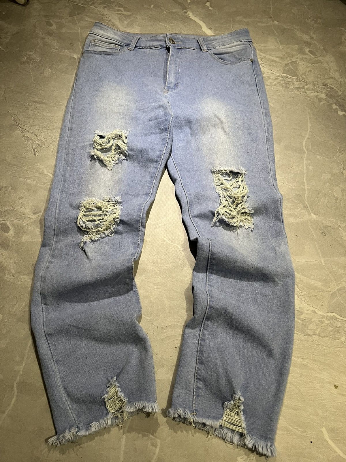 Japanese Brand Dark Blue Underground Distressed Jean / Japanese Style 90 Size US 32 / EU 48 - 3 Thumbnail