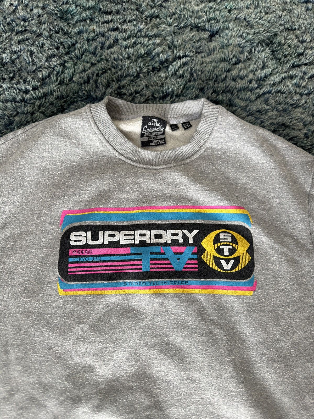 Superdry × Vintage Rare Superdry Comets Tokyo Japan Stereo TV Sweatshirt 6 M Size US M / EU 48-50 / 2 - 2 Thumbnail