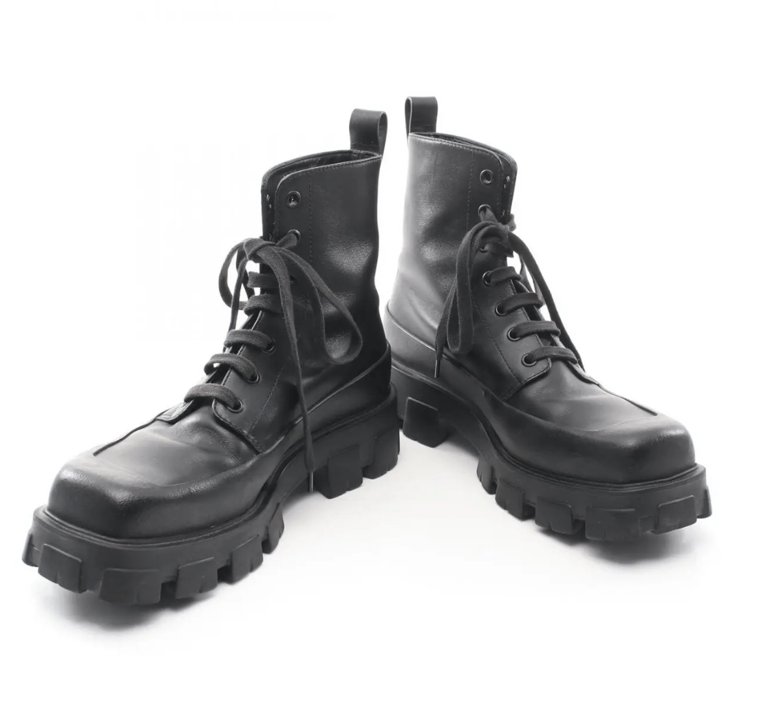 Prada Prada Men Monolith Lug Sole Leather Combat Black 2TG207 7.5 Size US 7.5 / EU 40-41 - 9 Thumbnail