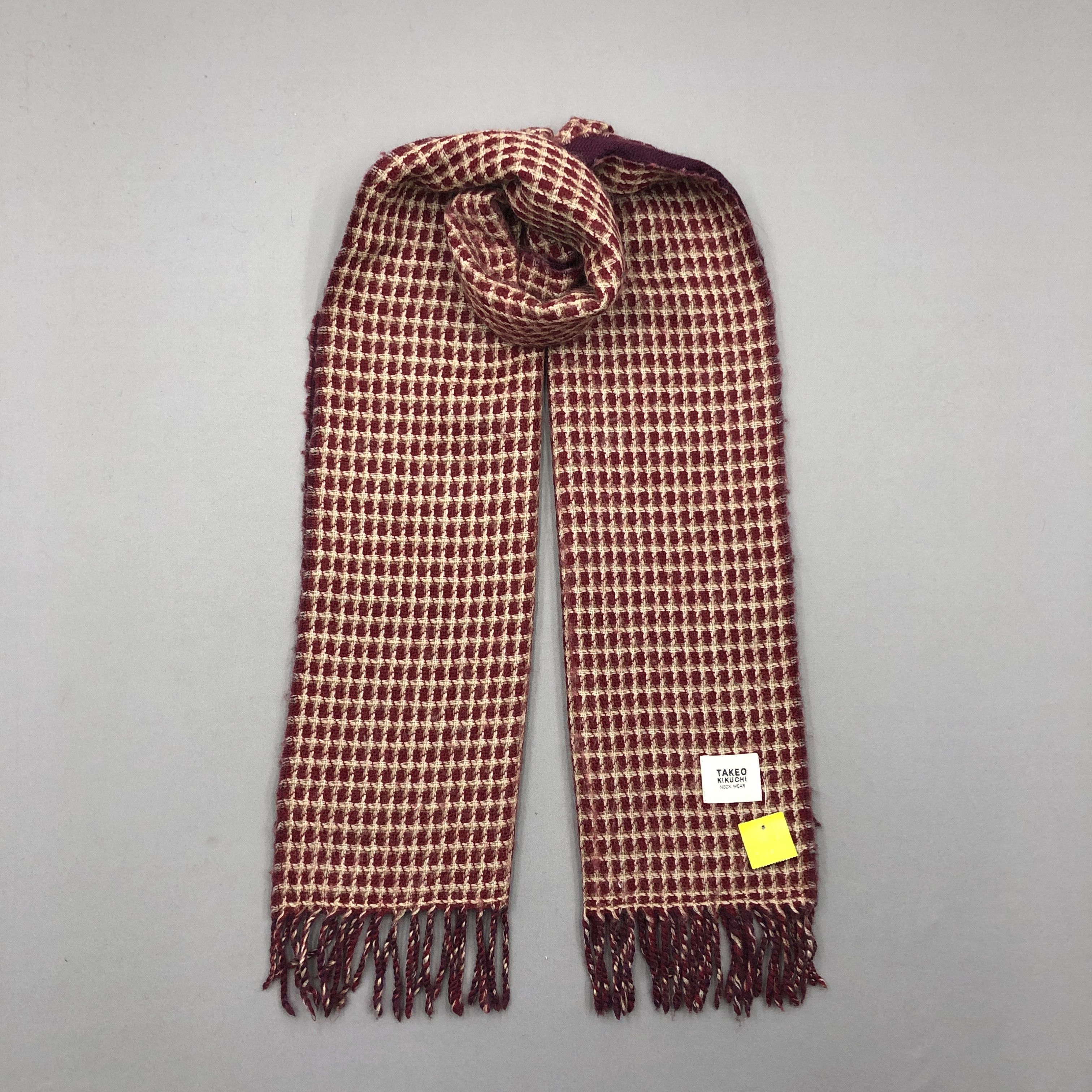 Takeo Kikuchi Vintage Takeo Kikuchi Scarf Muffler Wool Cashmere Scarves Size ONE SIZE - 1 Thumbnail