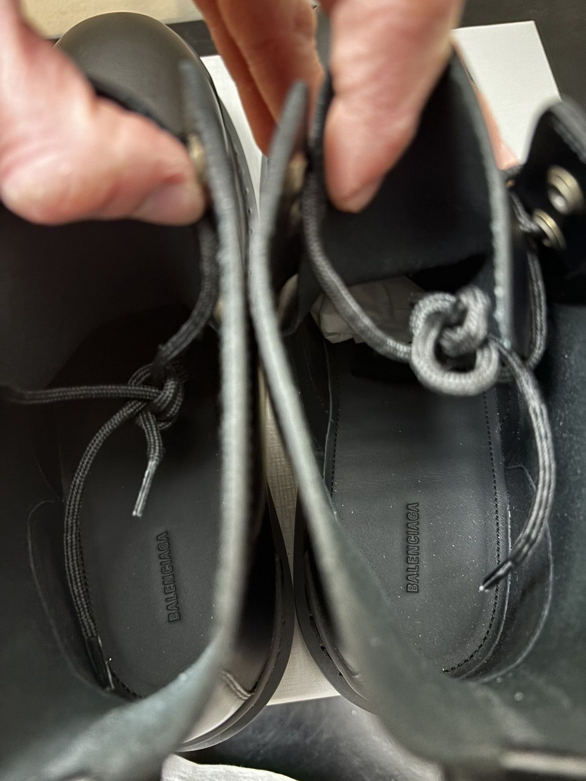 Balenciaga Balenciaga Strike 20mm Leather Lace Up Boot Black Size US 11 / EU 44 - 7 Thumbnail