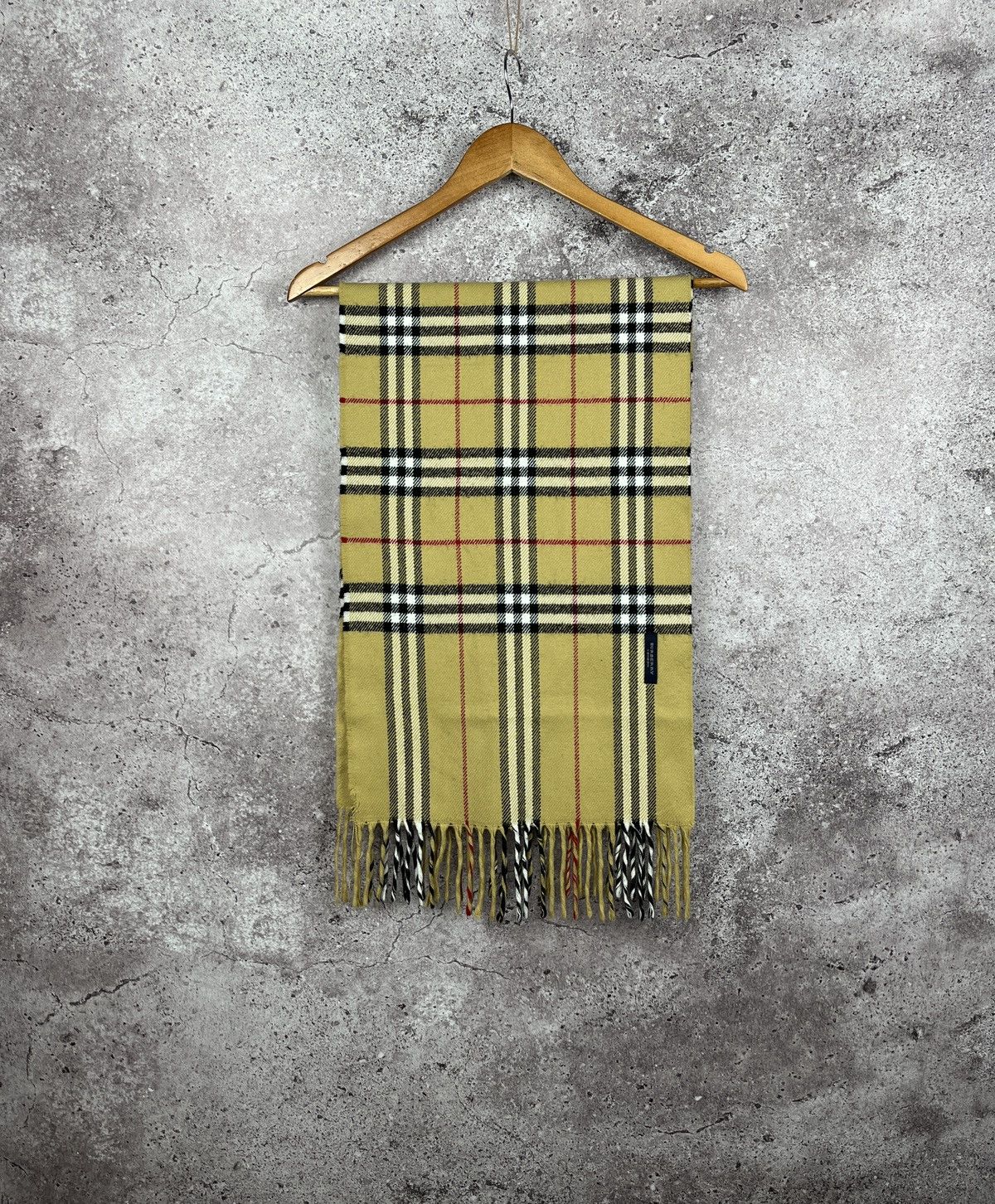 Burberry × Vintage Vintage🔥Burberry London Wool Scarf/Muffler/Neckwear Size ONE SIZE - 2 Thumbnail