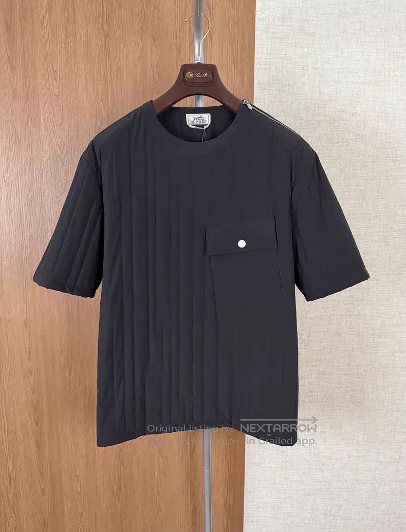 Hermes Hermes Men's Short Sleeve Padded Jacket with Quilted Linin Size US L / EU 52-54 / 3 - 1 Thumbnail