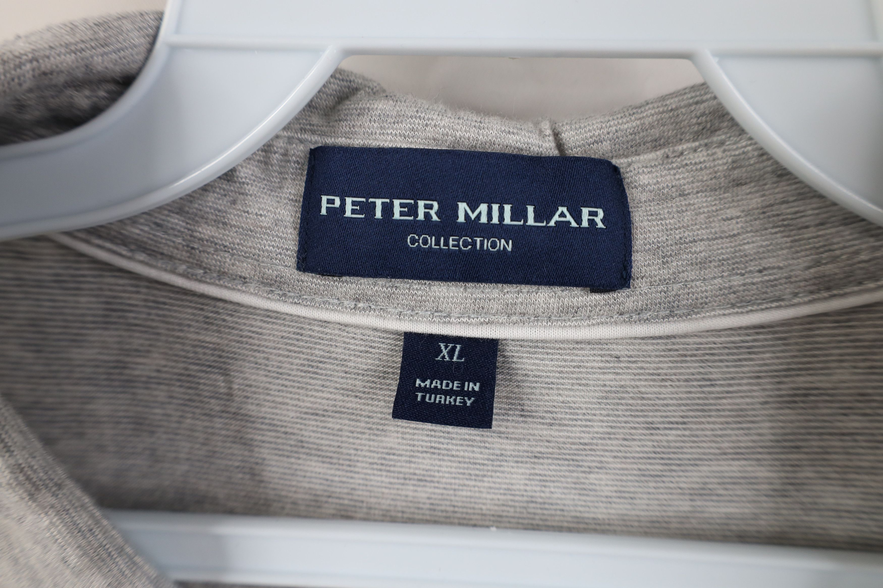Peter Millar Peter Millar Jersey Knit Short Sleeve Golf Polo Shirt Gray Size US XL / EU 56 / 4 - 5 Thumbnail