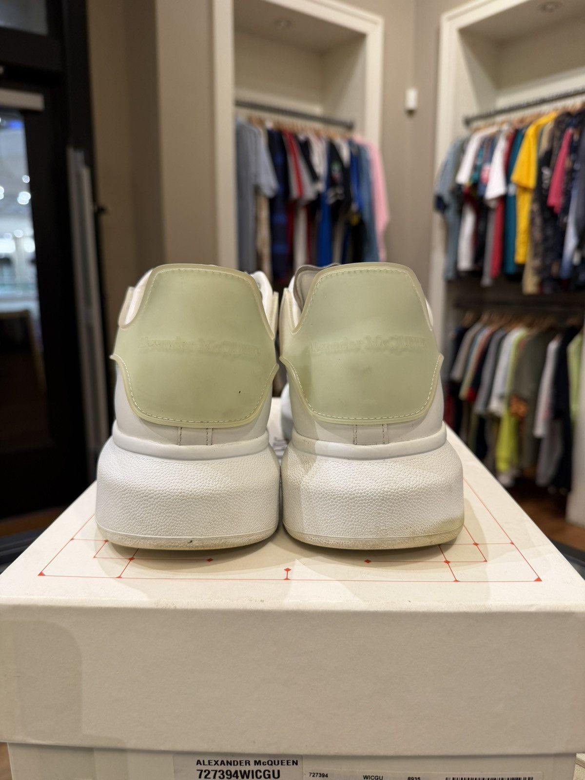 Alexander McQueen Alexander McQueen Oversized Sneaker -White/Opal Heel Size US 11 / EU 44 - 6 Thumbnail
