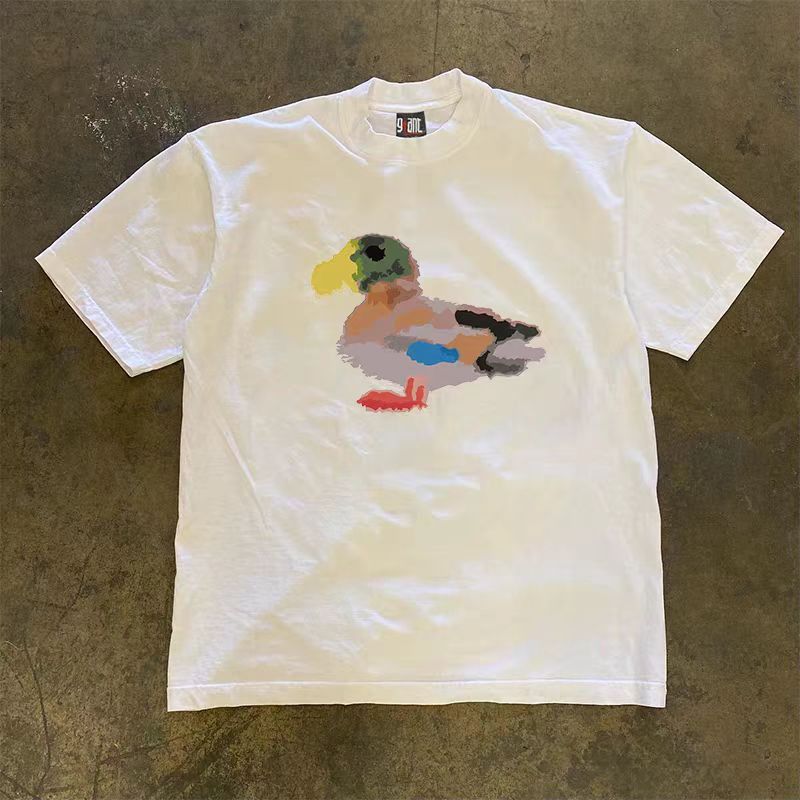 Japanese Brand × Vintage White casual retro cartoon duck print t-shirt Size US M / EU 48-50 / 2 - 1 Thumbnail
