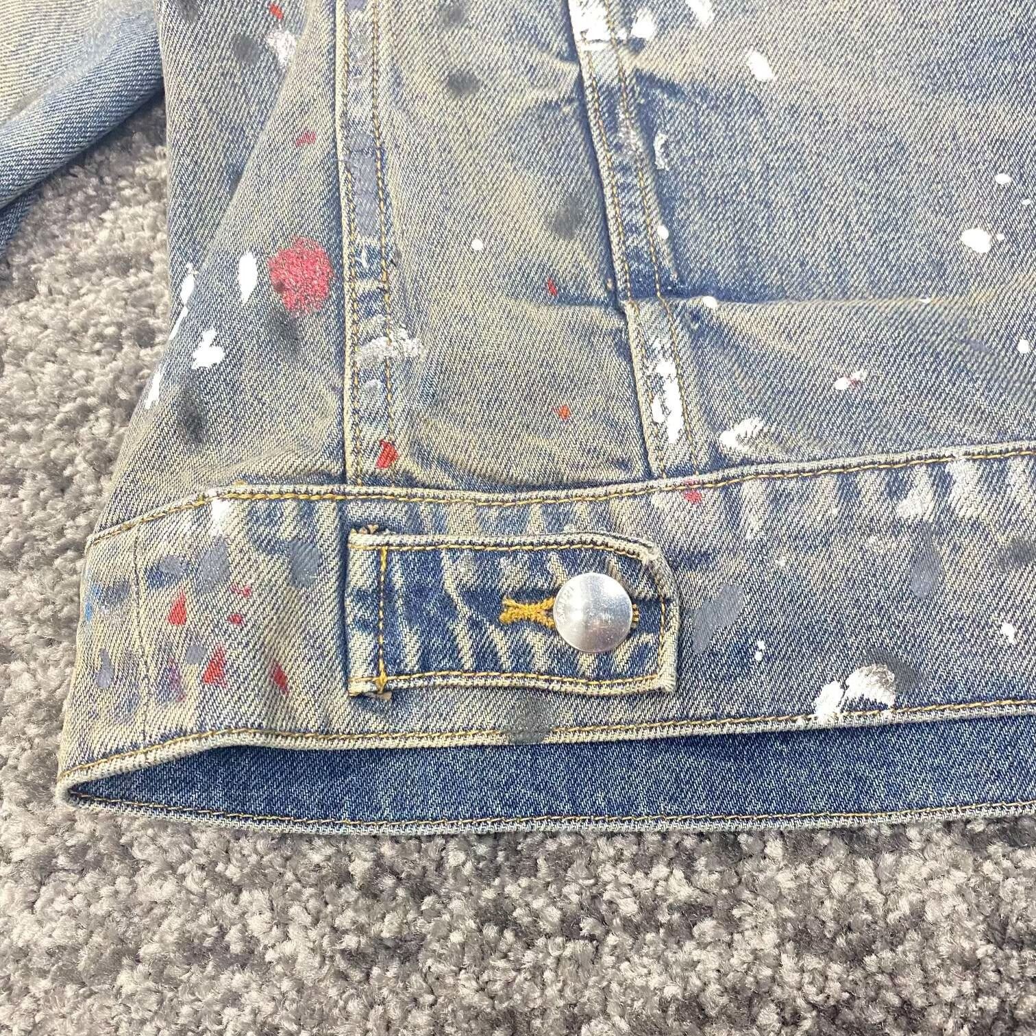 Amiri amiri distressed paint graffiti denim jacket Size US M / EU 48-50 / 2 - 4 Thumbnail