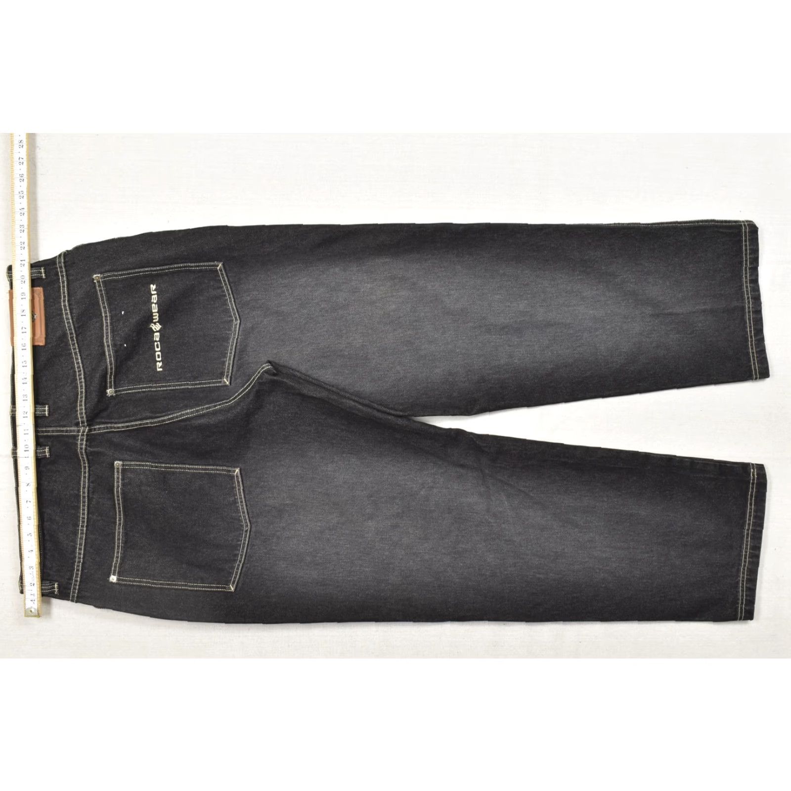Rocawear VINTAGE Rocawear Men Jeans 40x34 Denim Jeans 5-Pocket Loose Straight Dark Wash Blue Hip Hop Mens Size US 40 / EU 56 - 3 Thumbnail