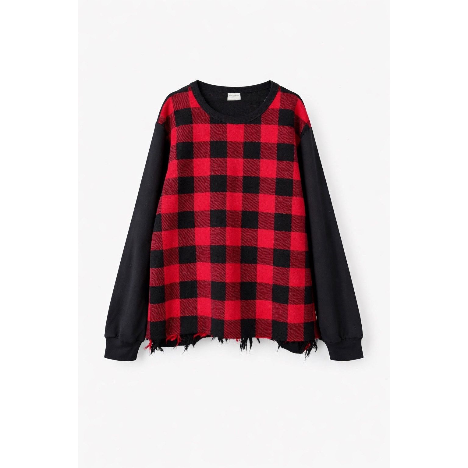 Dries Van Noten Plaid Wool Blend Sweatshirt Buffalo Check