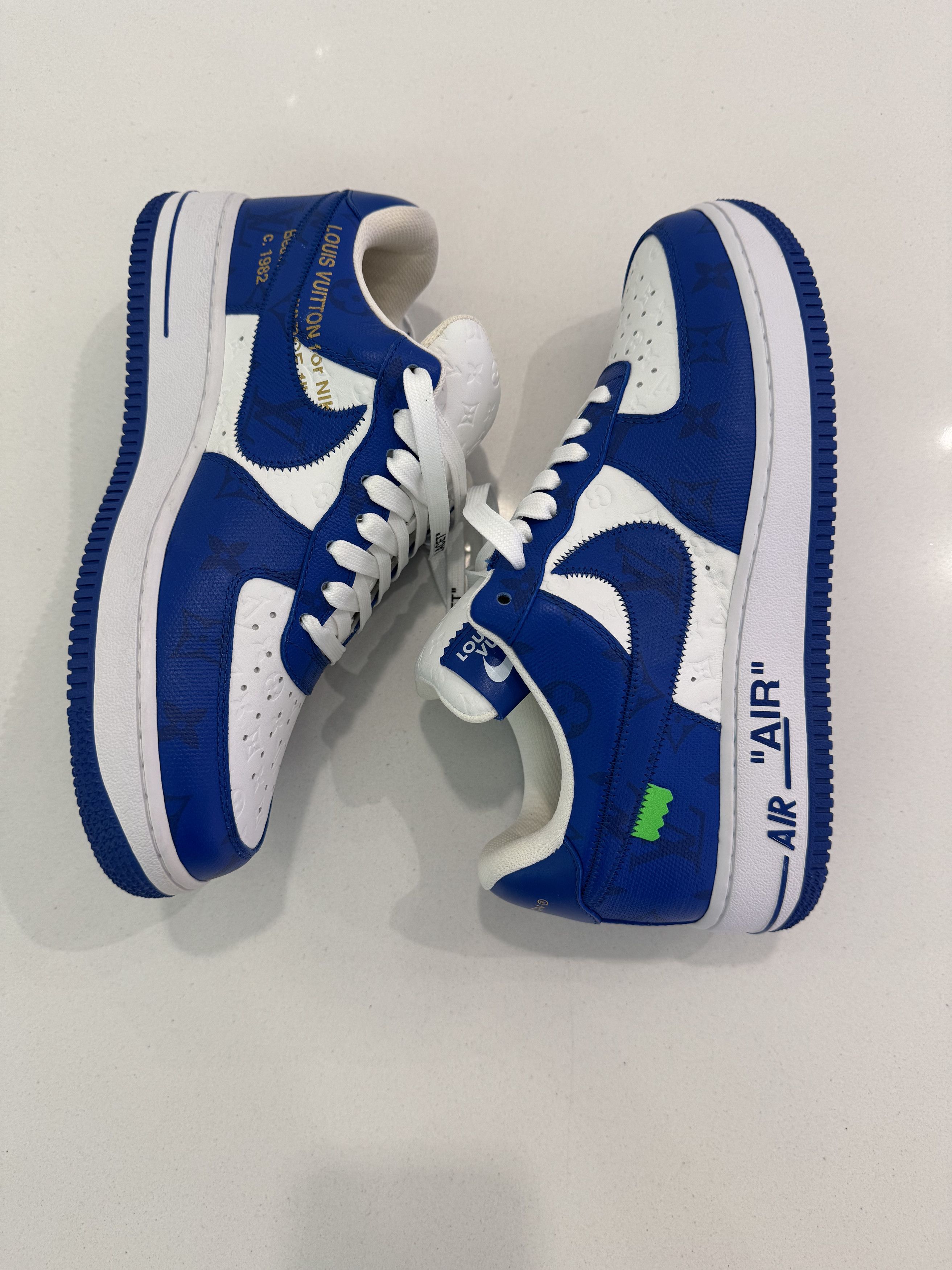 Louis Vuitton Louis Vuitton Nike Air Force 1 Low White Royal Size US 8 / EU 41 - 5 Thumbnail