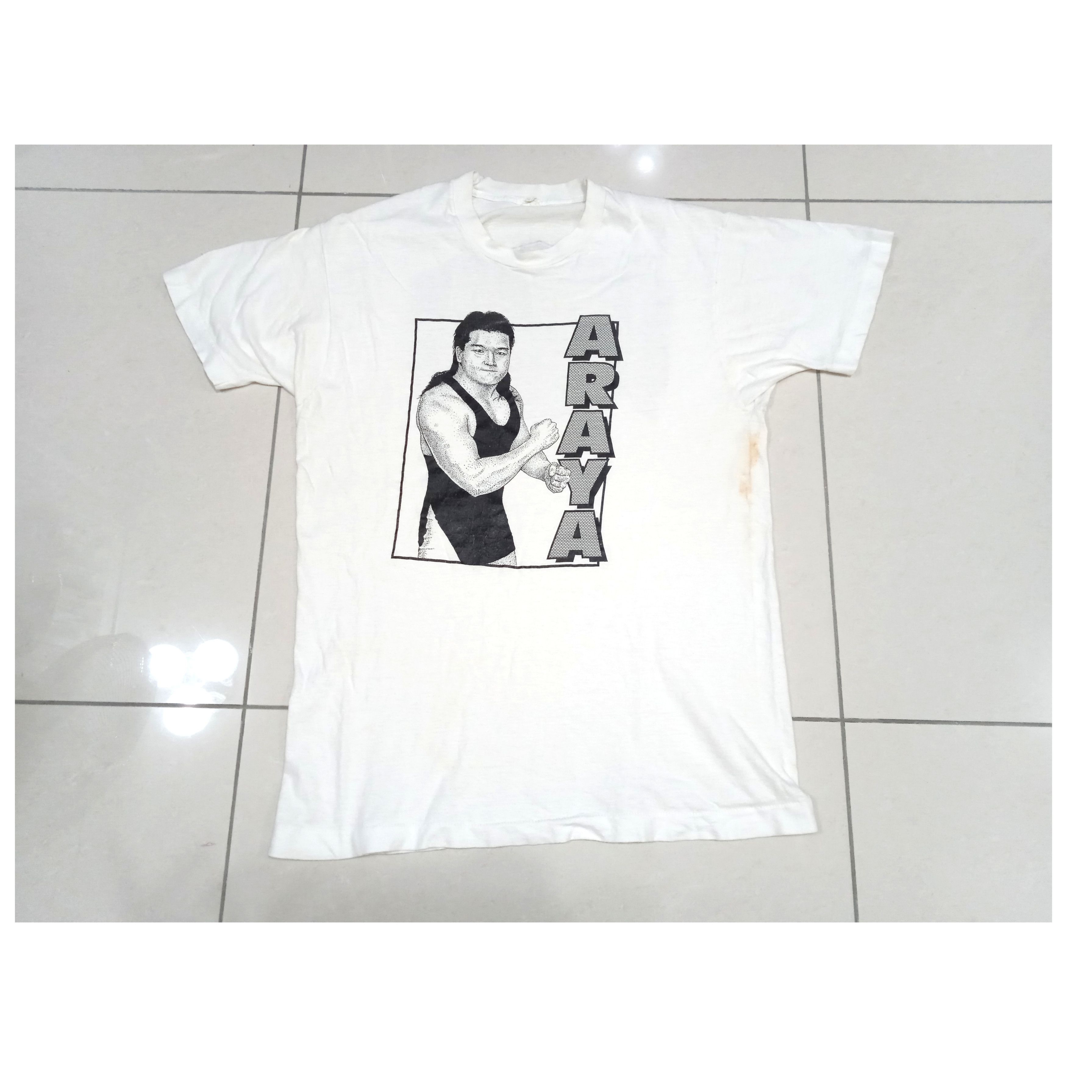 WWE Vintage 90s IWA Wrestling Nobutaka Araya T Shirt Size US XL / EU 56 / 4 - 1 Thumbnail