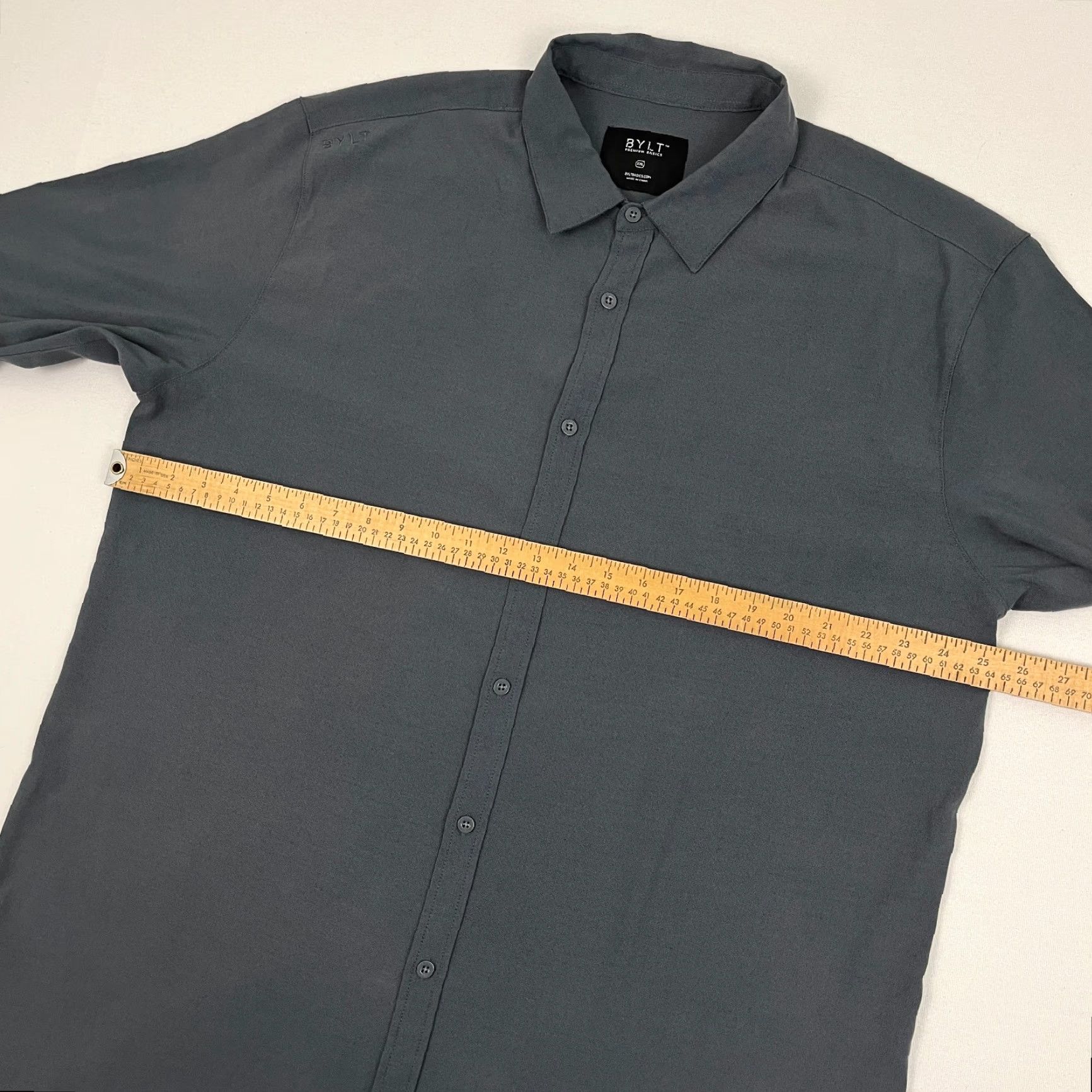 Vintage BYLT Vista Shirt Men 2XL Gray Stretch Casual Performance Button Down Long Sleeve Size US XXL / EU 58 / 5 - 5 Thumbnail