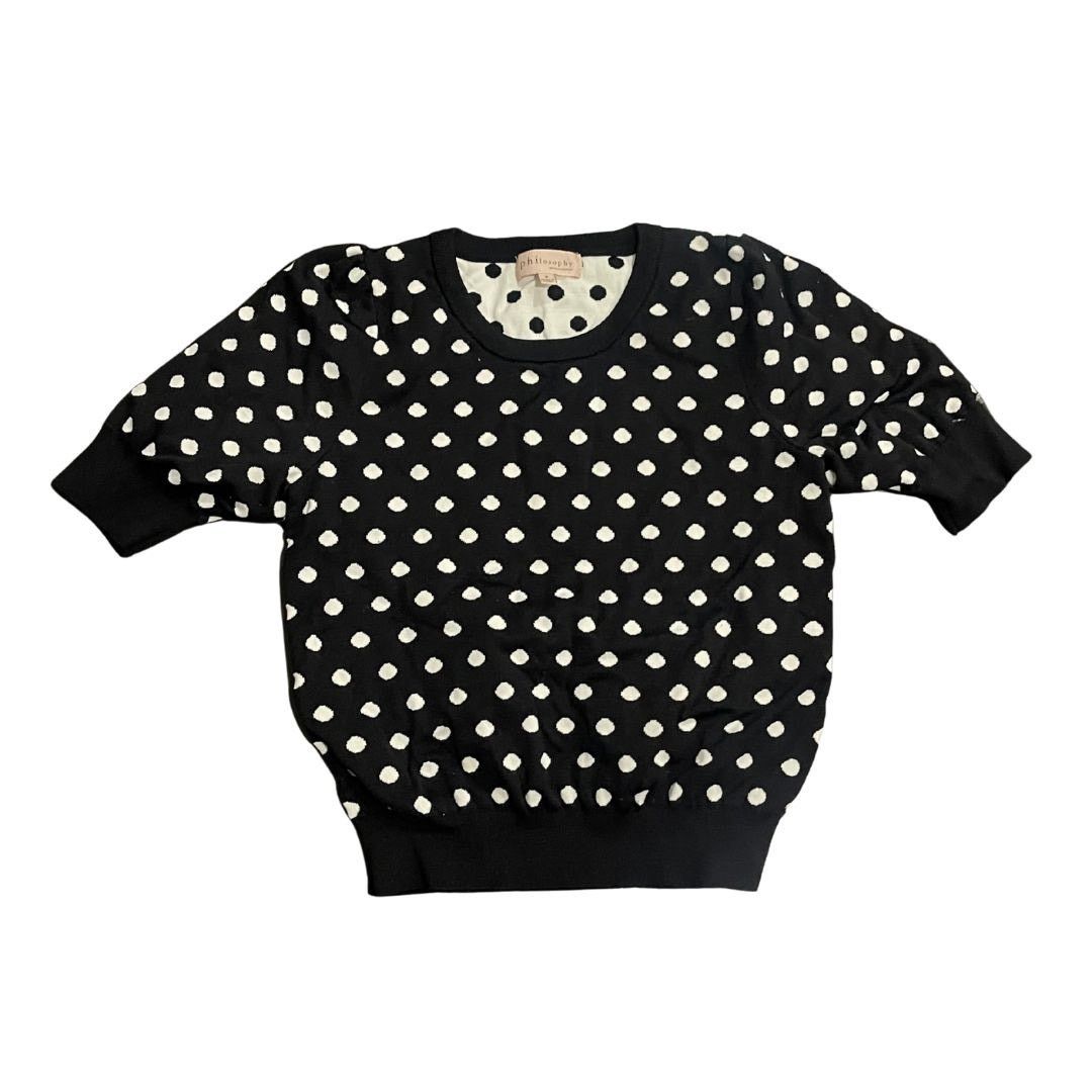 Other Philosophy Restyle Collection White Black Polka Dot Top Size S / US 4 / IT 40 - 1 Thumbnail