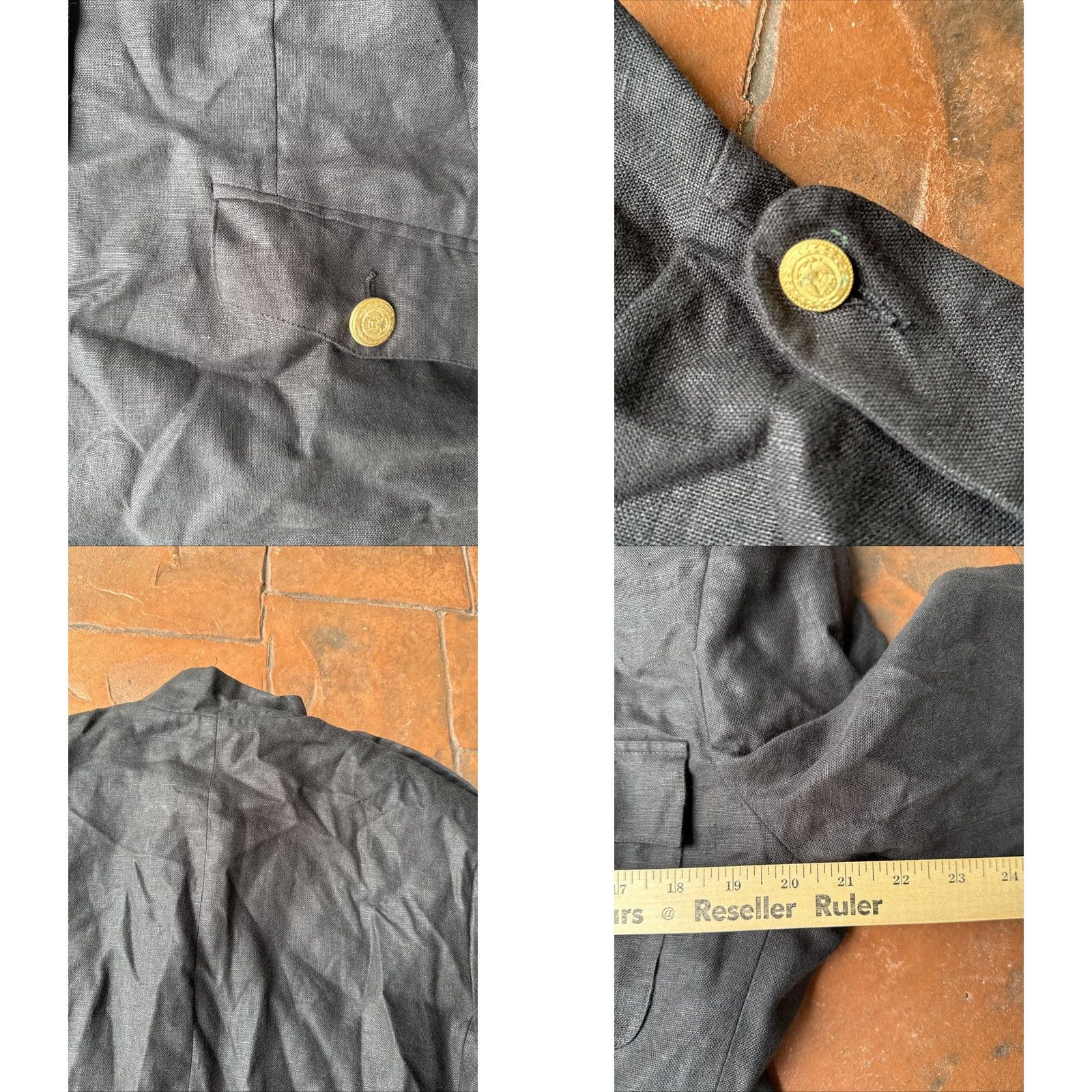Neiman Marcus Neimen Marcus Blazer Military Jacket 14 Black Wool Button Vintage Women’s 90s Casual Winter Fall" Size XL / US 12-14 / IT 48-50 - 7 Thumbnail