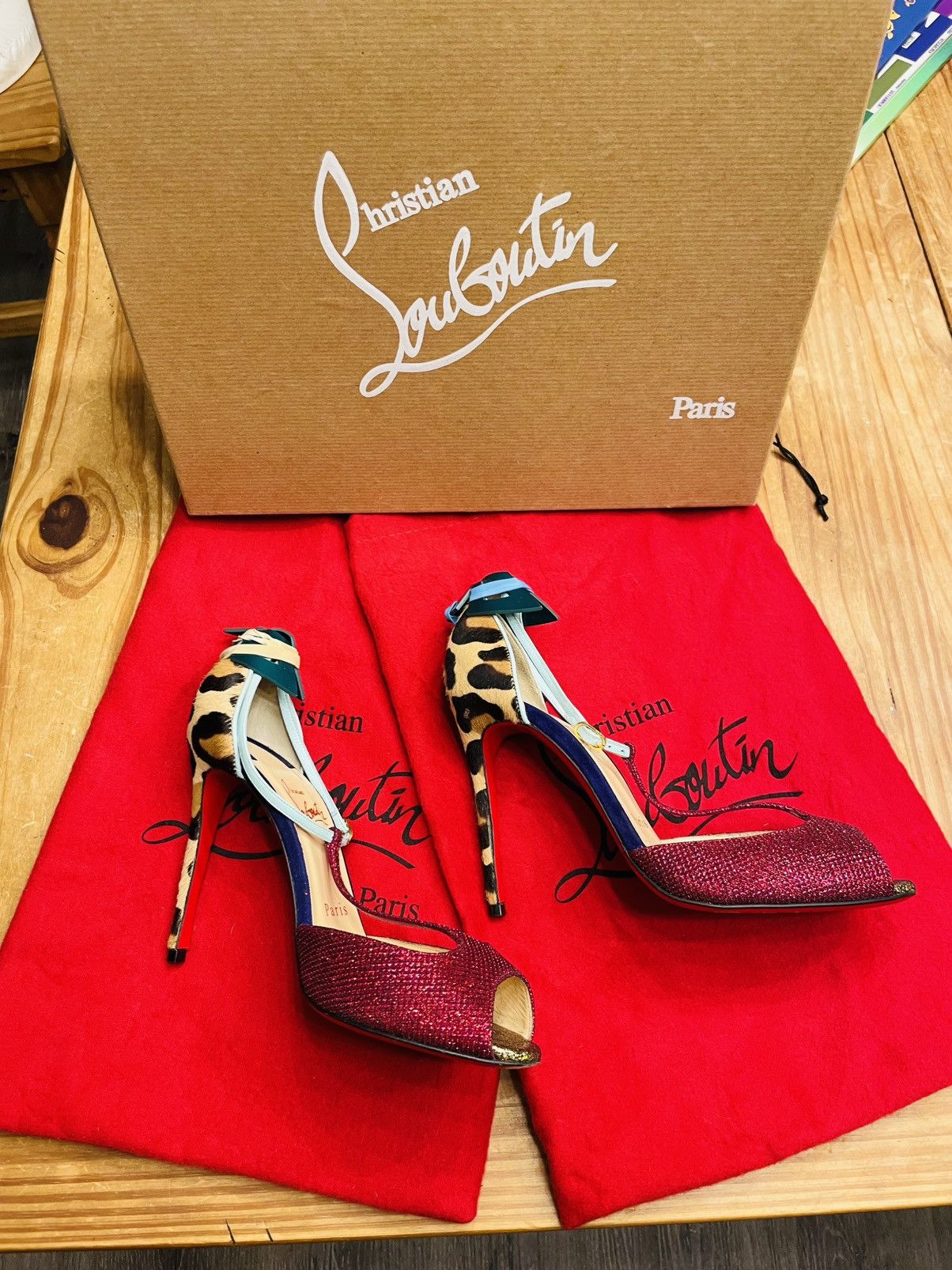 Christian Louboutin Christian Louboutin Peep-Toe Heels with Butterfly Bows Size US 7 / IT 37 - 12 Thumbnail