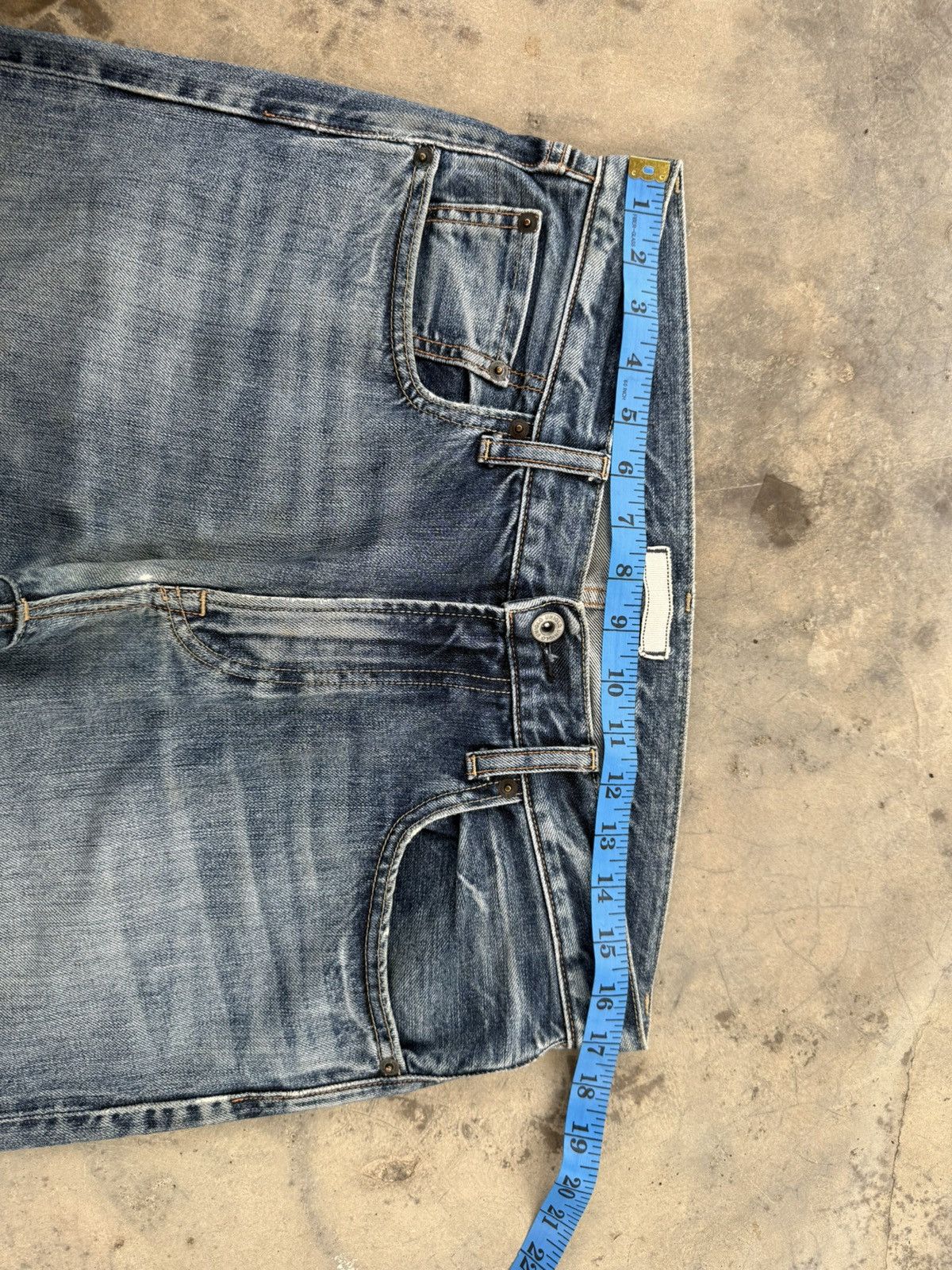 Japanese Brand VINTAGE JAPANESE SELVEDGE FADED JEAN DENIM PANTS Size US 34 / EU 50 - 6 Thumbnail
