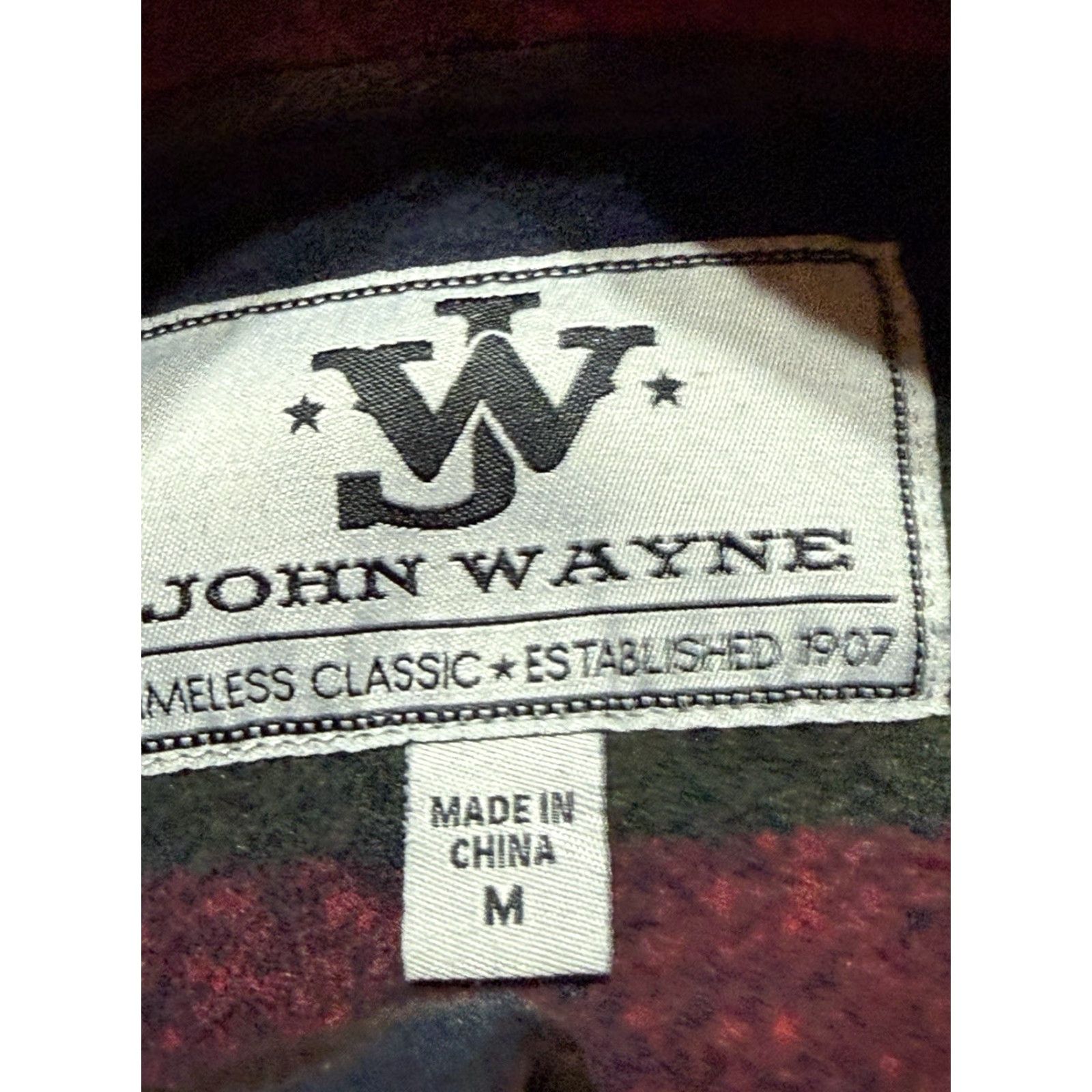 Vintage John Wayne Mens Sweater Pullover Medium Plaid Quater Snap Henley Top Size US M / EU 48-50 / 2 - 6 Thumbnail