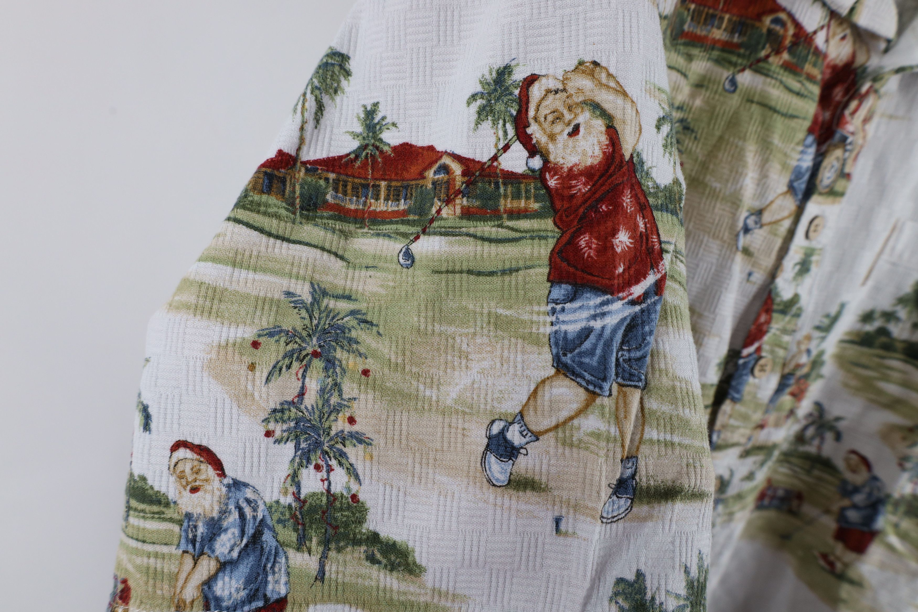 Vintage Vintage 90s Streetwear Christmas Santa Claus Button Shirt Size US XXL / EU 58 / 5 - 8 Thumbnail