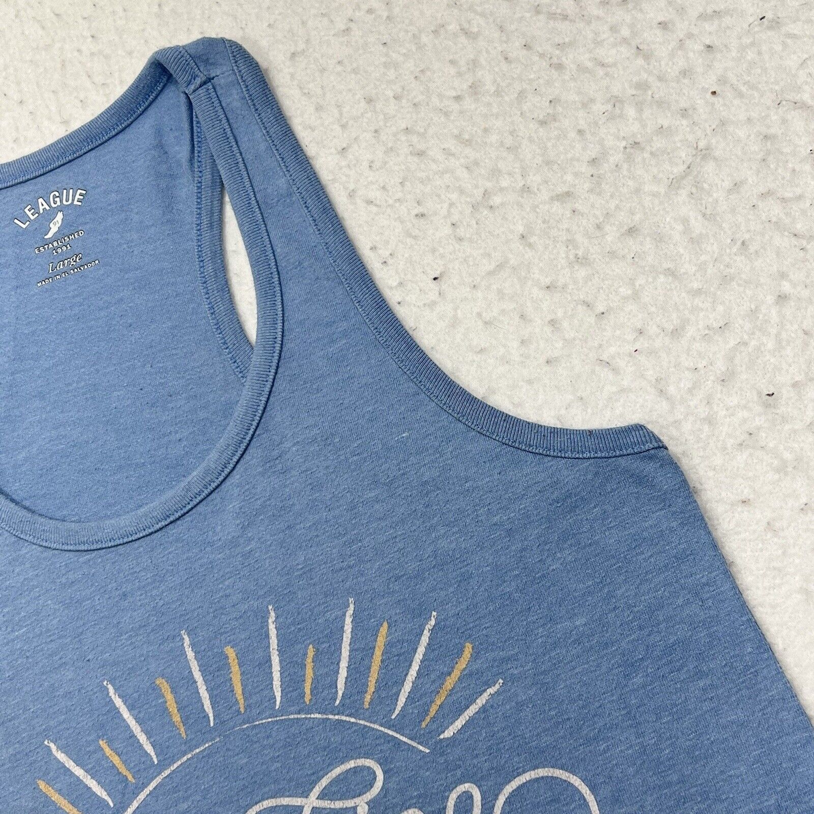 Other League Large Blue Tank Top Sunshine Mind Lake Burton Georgia Size L / US 10 / IT 46 - 4 Thumbnail