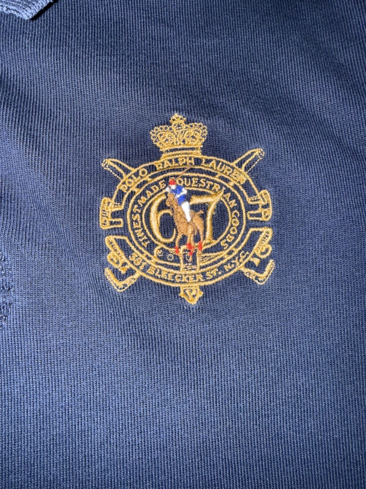 Polo Ralph Lauren Polo Ralph Lauren Crest Rugby Shirt Navy XL Size US XL / EU 56 / 4 - 3 Thumbnail