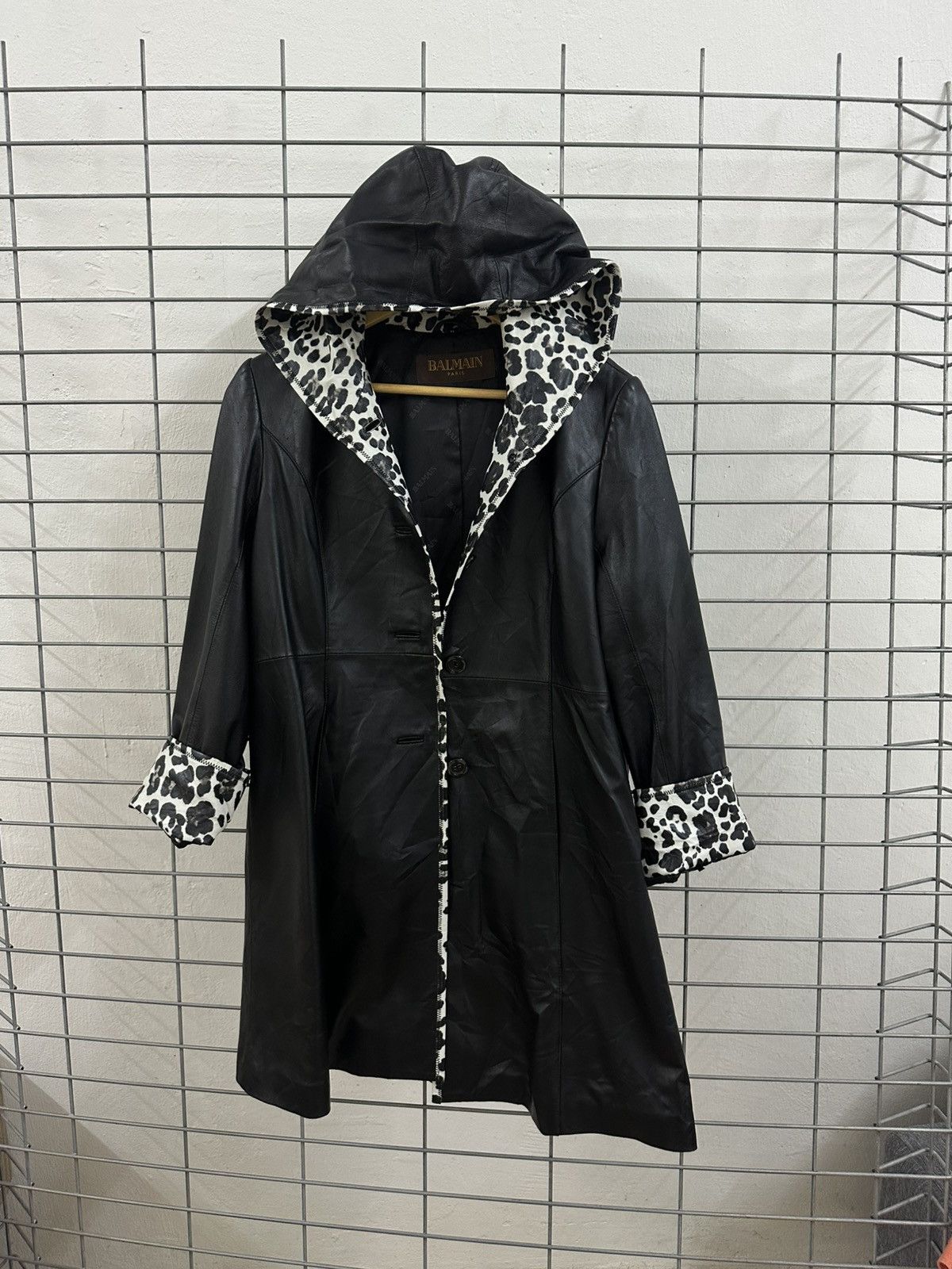 Balmain Rare Balmain Paris Luxury Leather Leopard Trench Coat Size S / US 4 / IT 40 - 6 Thumbnail