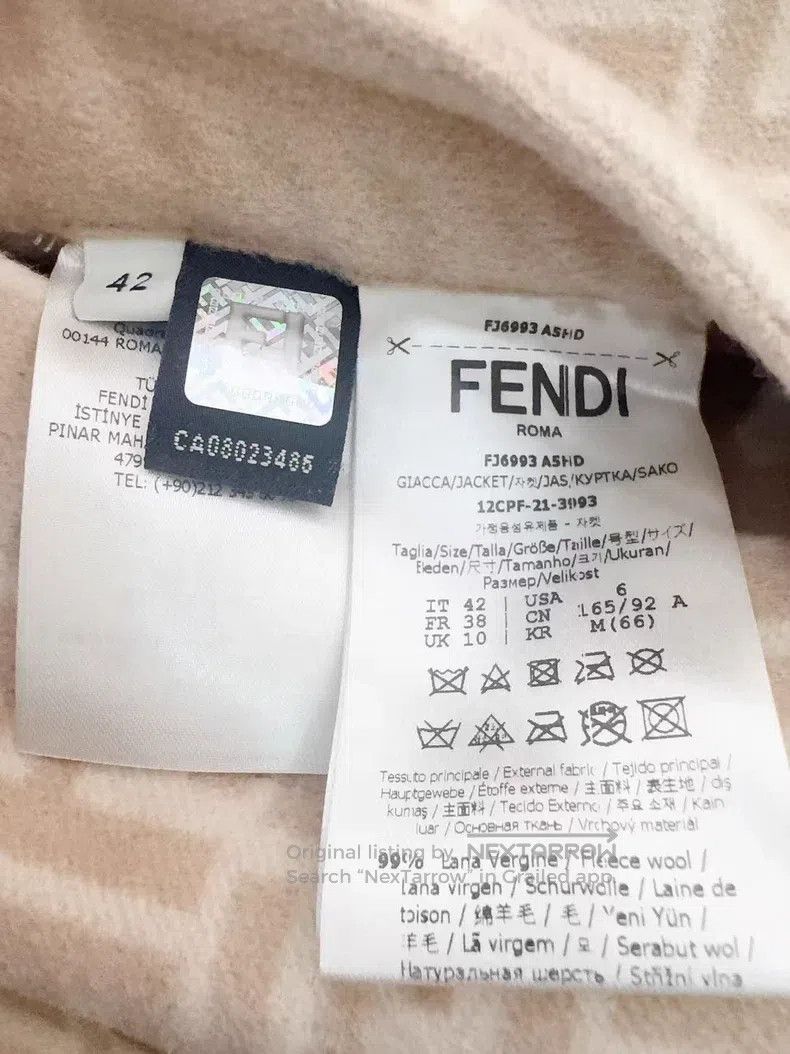 Fendi Fendi Full Logo Overcoat Size S / US 4 / IT 40 - 6 Thumbnail