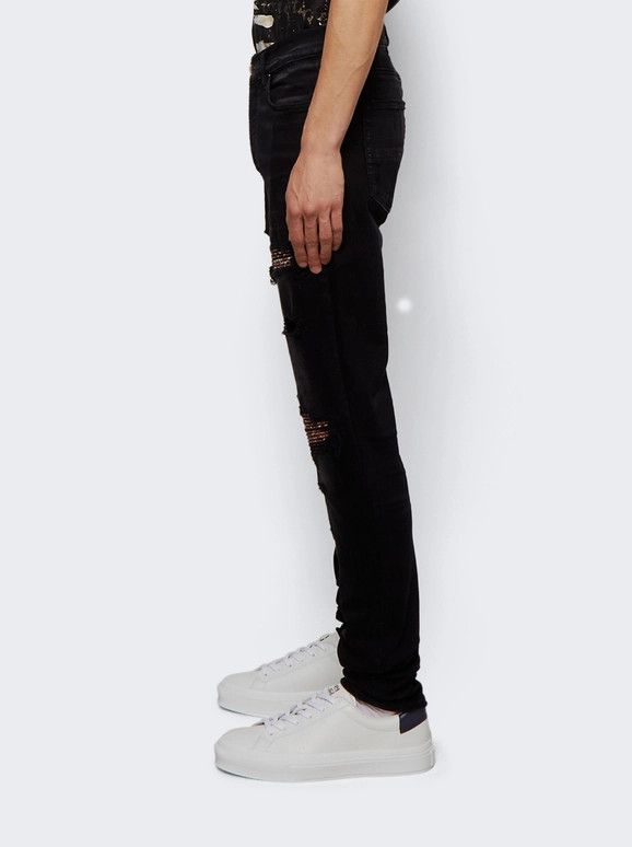 Amiri o1gr1nt0824 Mx1 Bandana Jeans in Aged Black Size US 33 - 4 Thumbnail