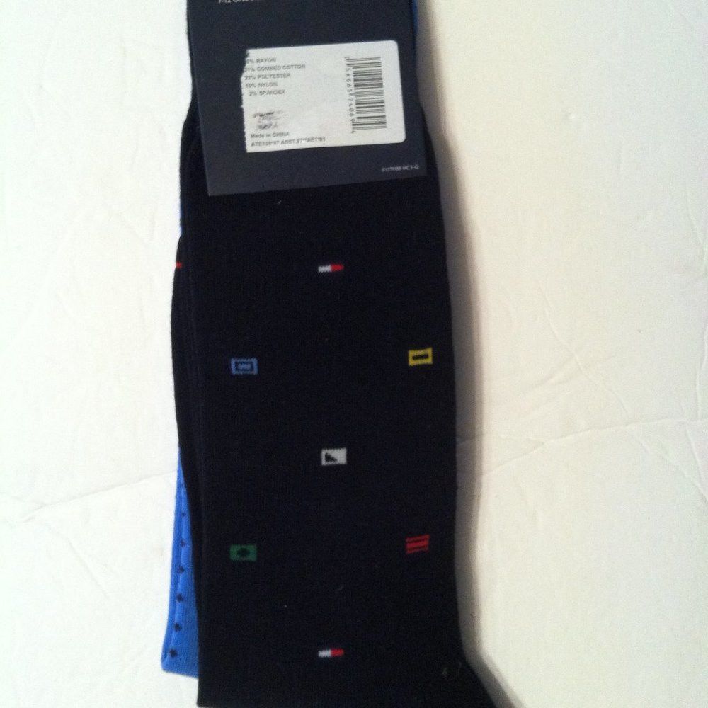 Tommy Hilfiger 3 DOUBLE TOMMY HILFIGER MEN'S NEW COTTON BLEND DRESS SOCKS Size ONE SIZE - 10 Thumbnail