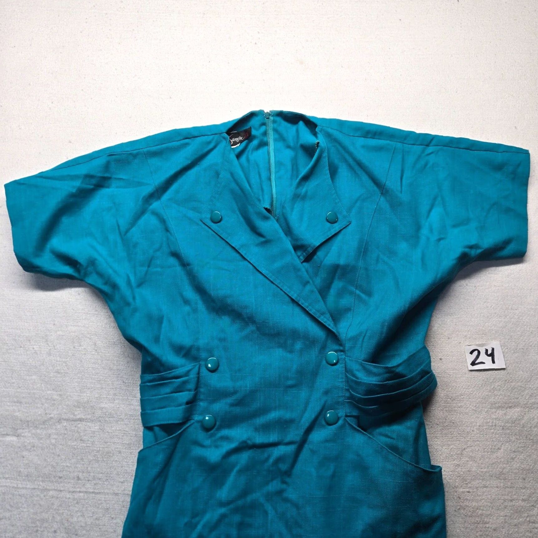 Vintage Vintage Damon Dress Solid Blue w Pockets Belt Adult Women's Size S Small Shirt Midi Blue Pockets Belted Damon Women S Size S / US 4 / IT 40 - 2 Thumbnail