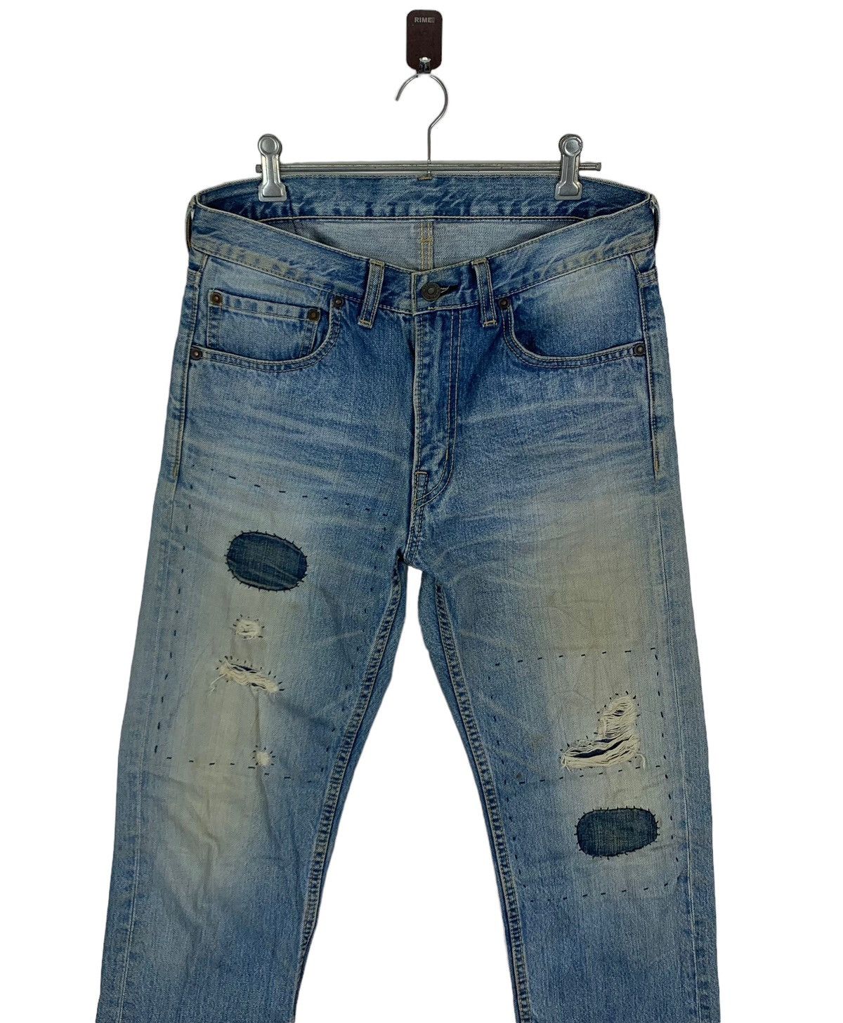 Blue Blue Japan VINTAGE HOLLYWOOD RANCH MARKET DISTRESSED BORO JEANS Size US 31 - 2 Thumbnail