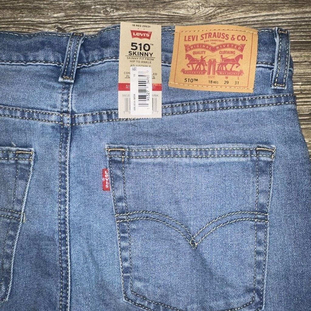 Levi's Levi's Boys' 510 Skinny Fit Jeans - Blue. Size 18. NWT. L Size US 31 - 8 Thumbnail