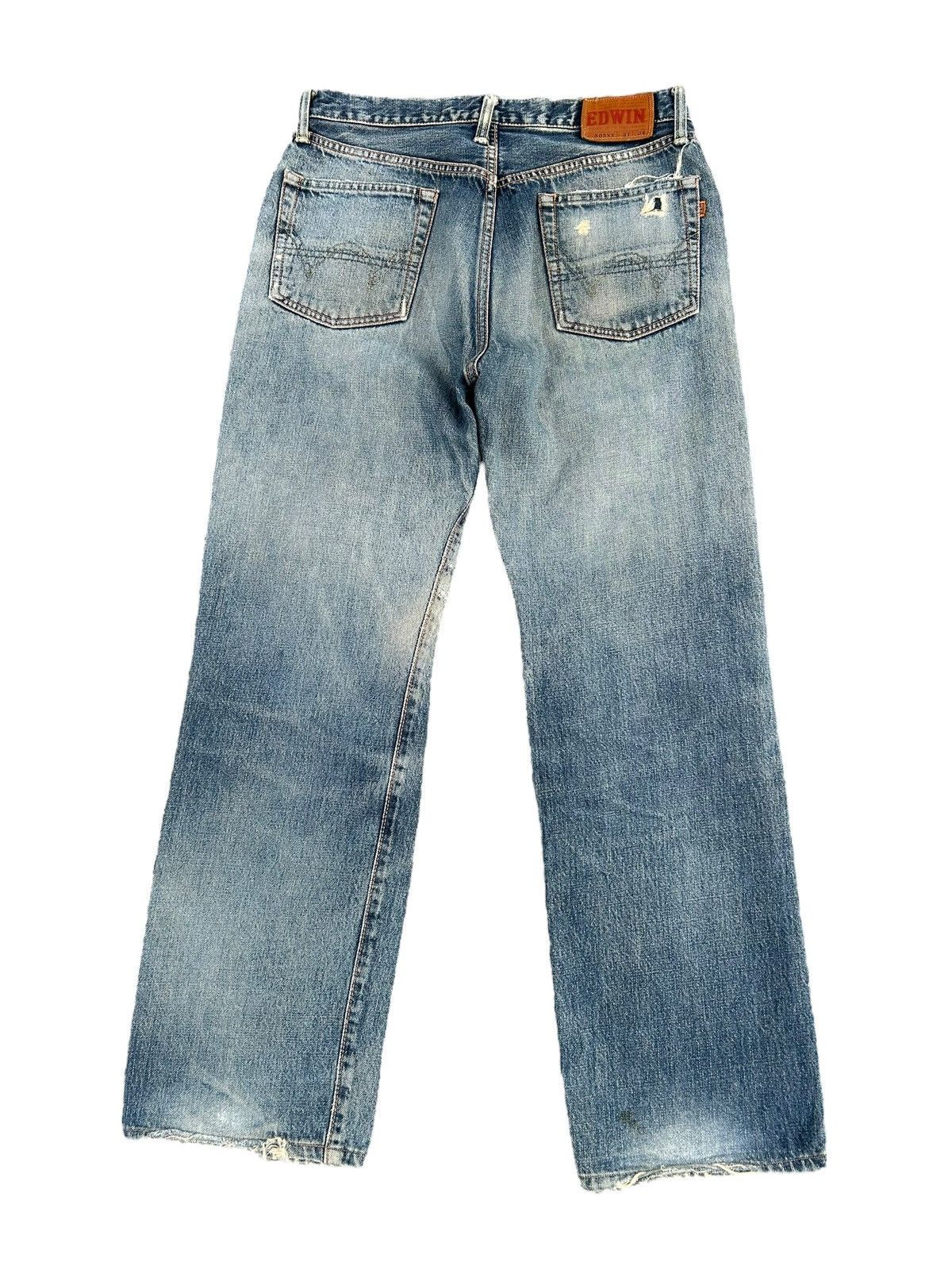 Kapital Thrashed Vintage Edwin 505xx Selvedge Denim Jeans Size US 30 / EU 46 - 10 Thumbnail