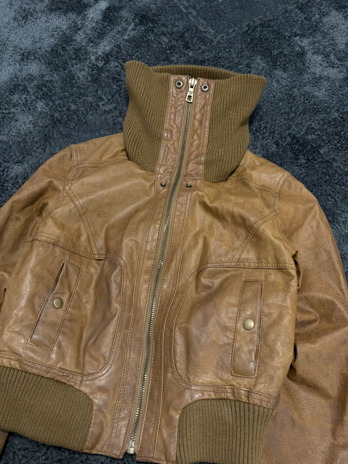 Hysteric Glamour Vintage 00s High Neck Rick Style Y2K Leather Jacket Size M / US 6-8 / IT 42-44 - 6 Thumbnail