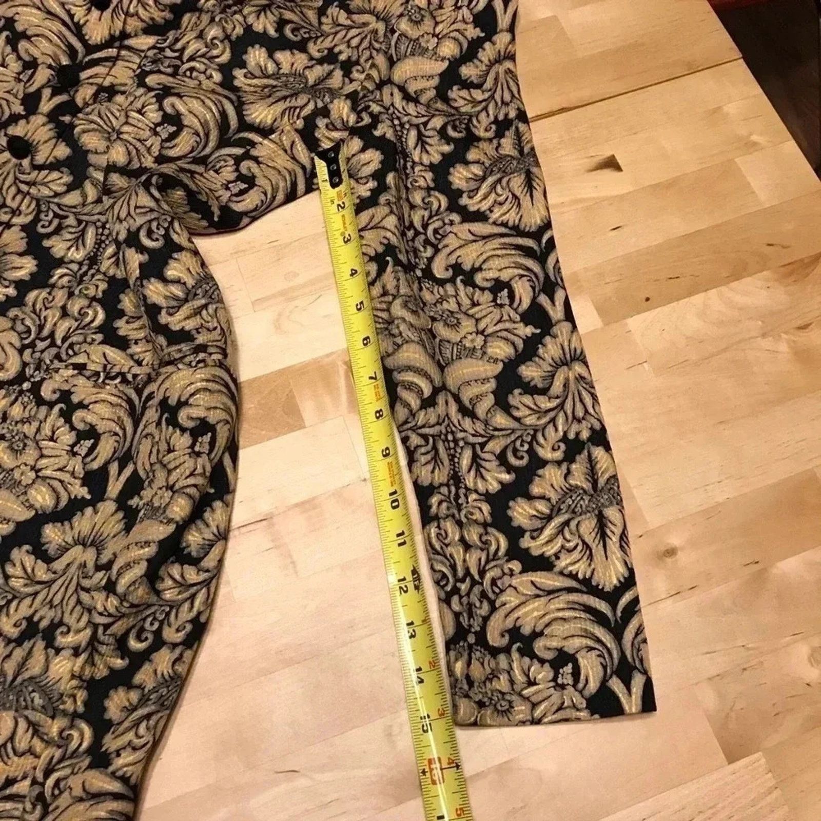 Other Dana Buchman Silk Floral Damask Long Jacket Coat Size S / US 4 / IT 40 - 14 Thumbnail