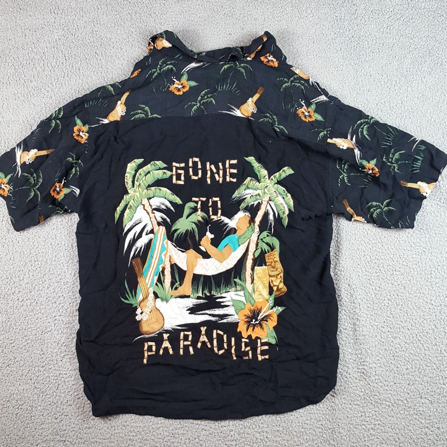 Vintage VINTAGE Utility Hawaiian Camp Shirt XL Floral Button Up Palm Tree Retro Men Size US XL / EU 56 / 4 - 7 Thumbnail