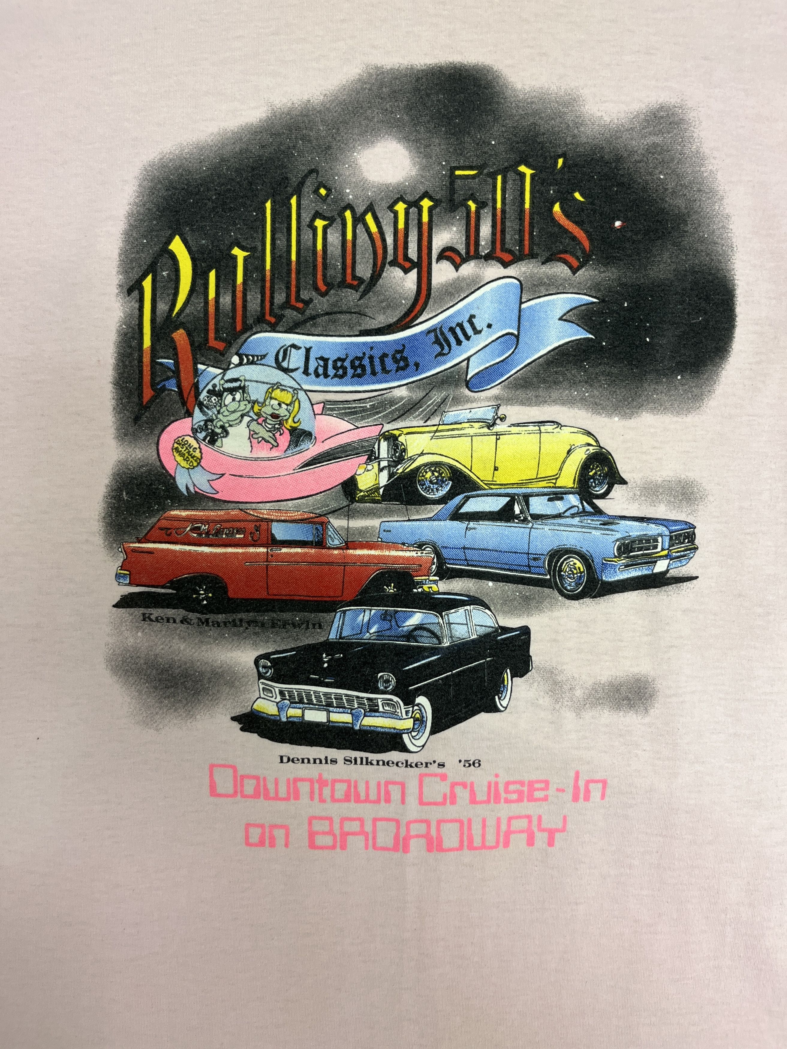 Vintage Rolling 50's Downtown Cruise-In Vintage Pink T-Shirt Tee Size US L / EU 52-54 / 3 - 2 Thumbnail