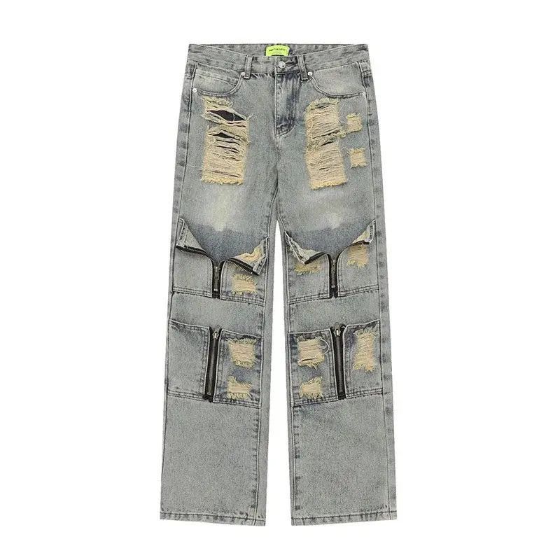 Japanese Brand Vintage Ripped Casual Jeans Pants Washed Streetwear Denim Size US 32 / EU 48 - 4 Thumbnail