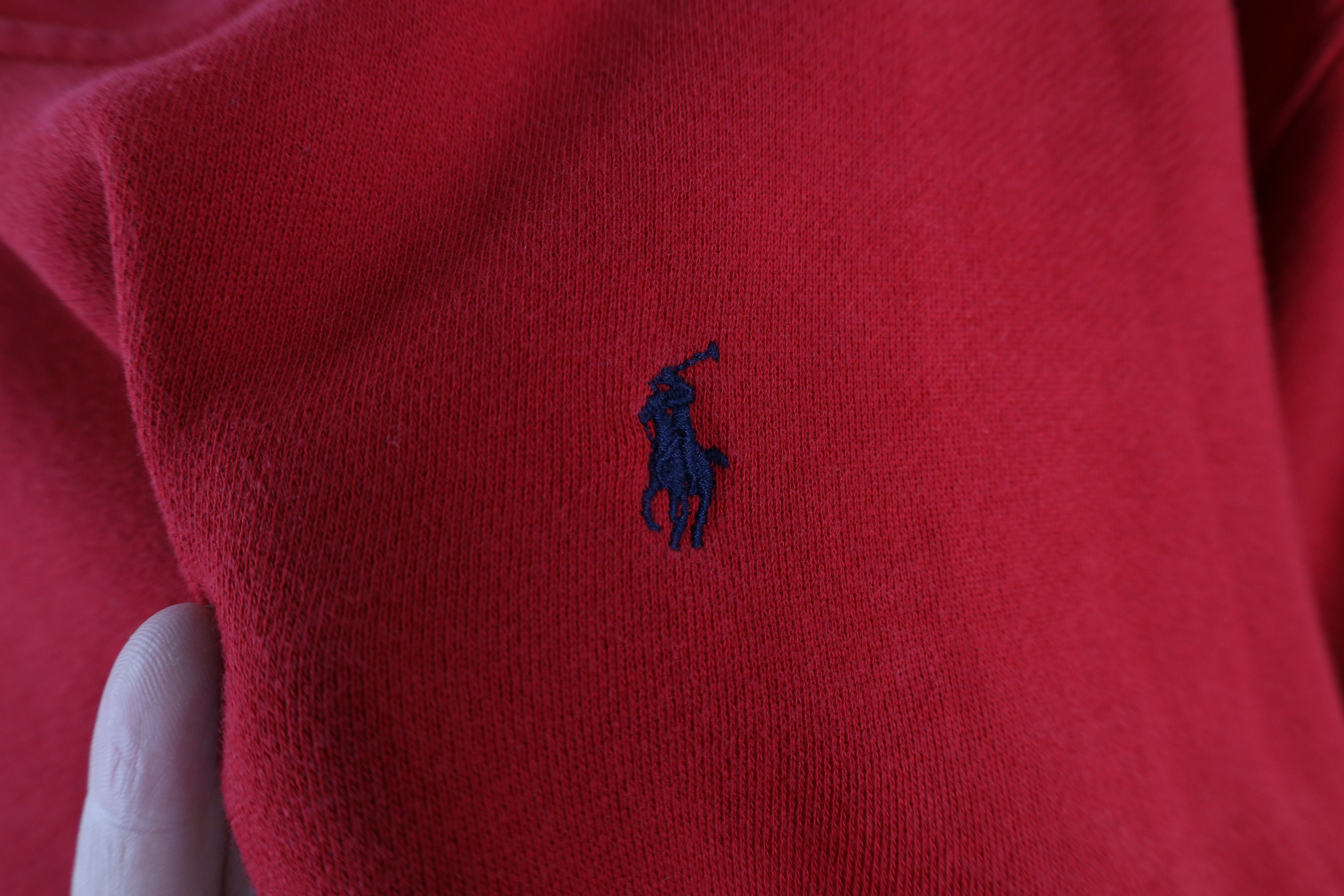 Ralph Lauren × Vintage Vintage 90s Ralph Lauren Faded Crewneck Sweatshirt Red Size US M / EU 48-50 / 2 - 4 Thumbnail