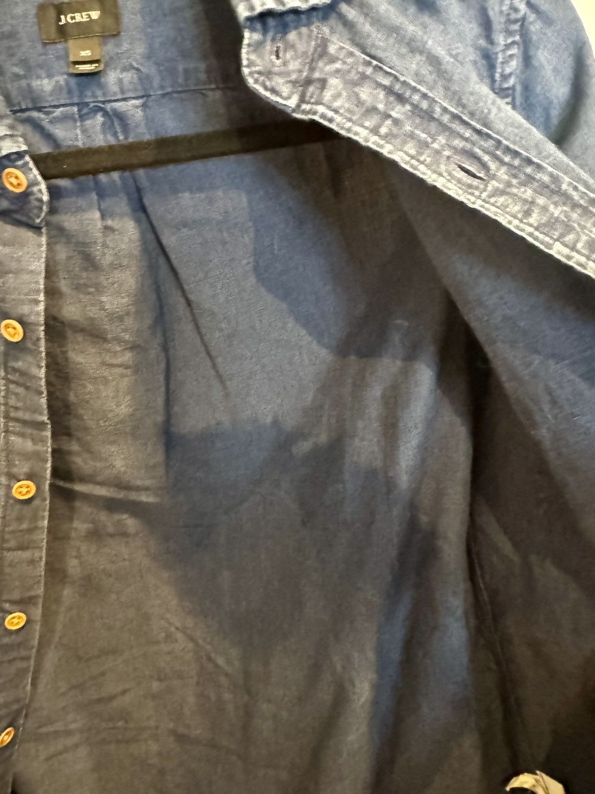 J.Crew J Crew Dark Blue Denim Shirt Size US XS / EU 42 / 0 - 3 Thumbnail