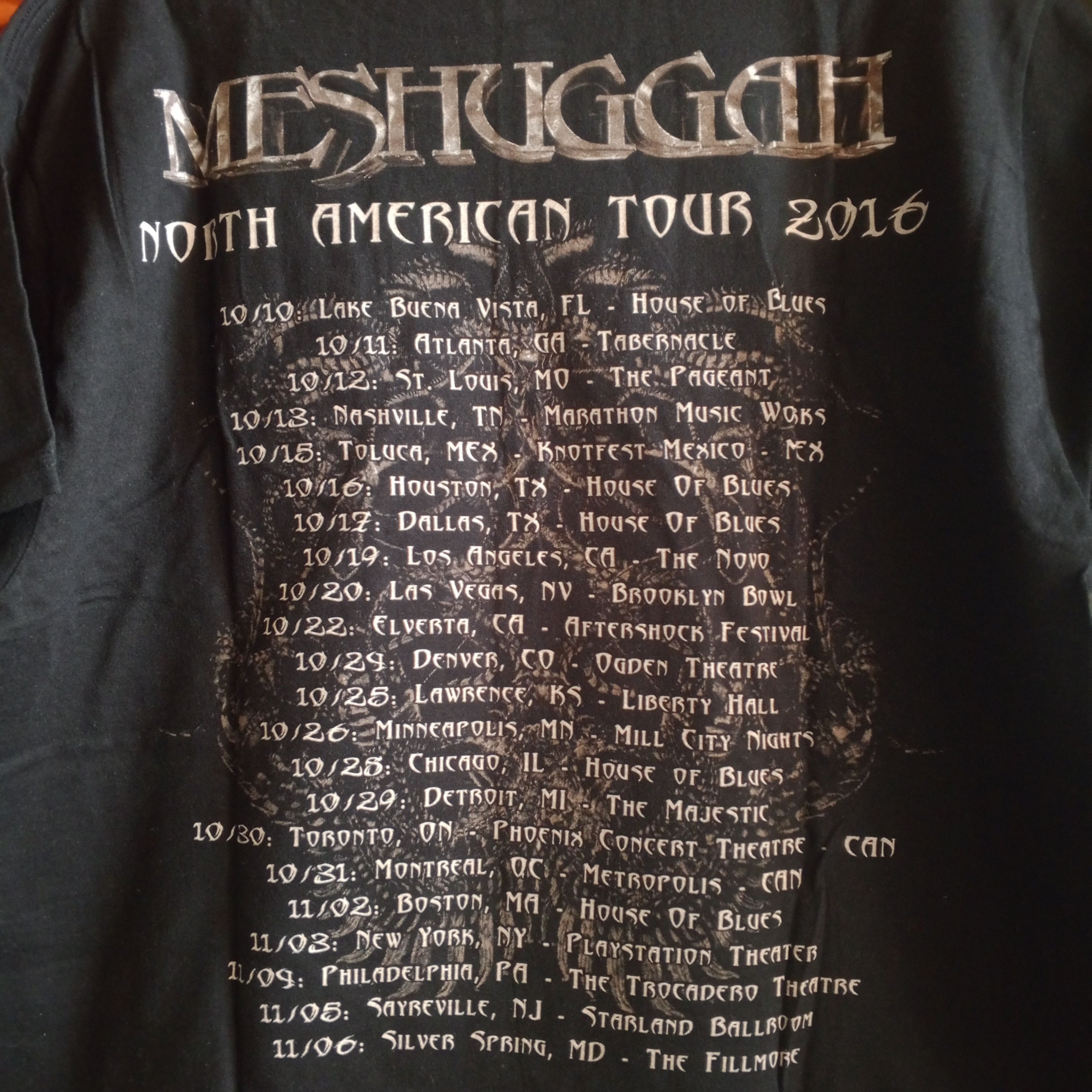 Band Tees Meshuggah American Tour 2010 Shirt Size US M / EU 48-50 / 2 - 4 Thumbnail